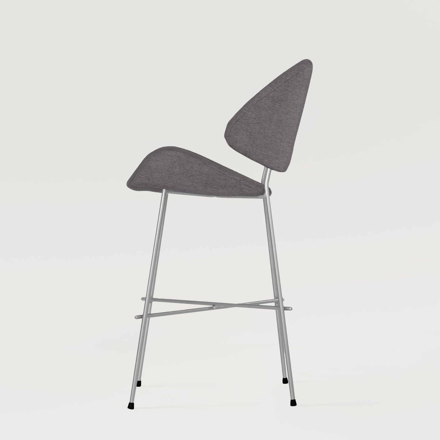 Bar stool Cheri Bar Maero Chrome Low - Dark Grey