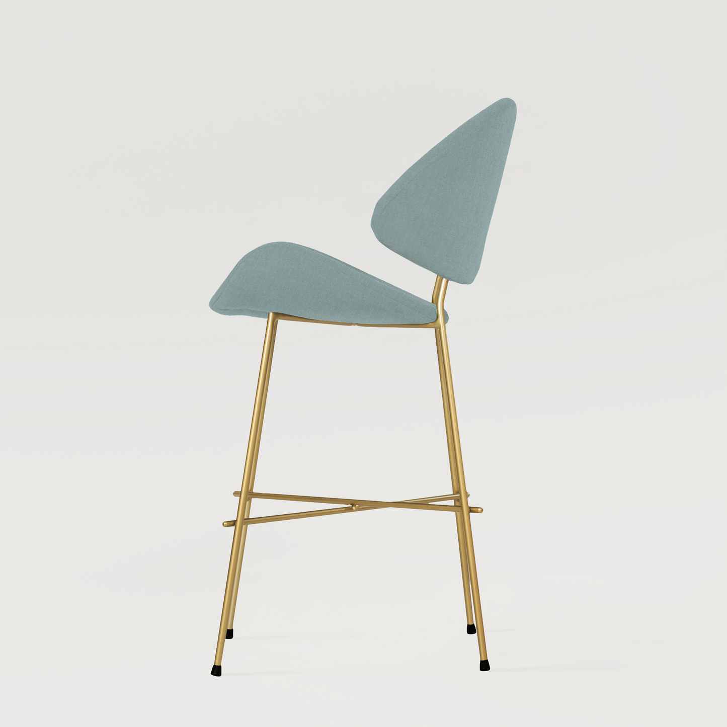 Bar stool Cheri Bar Trend Gold Low - Light Blue