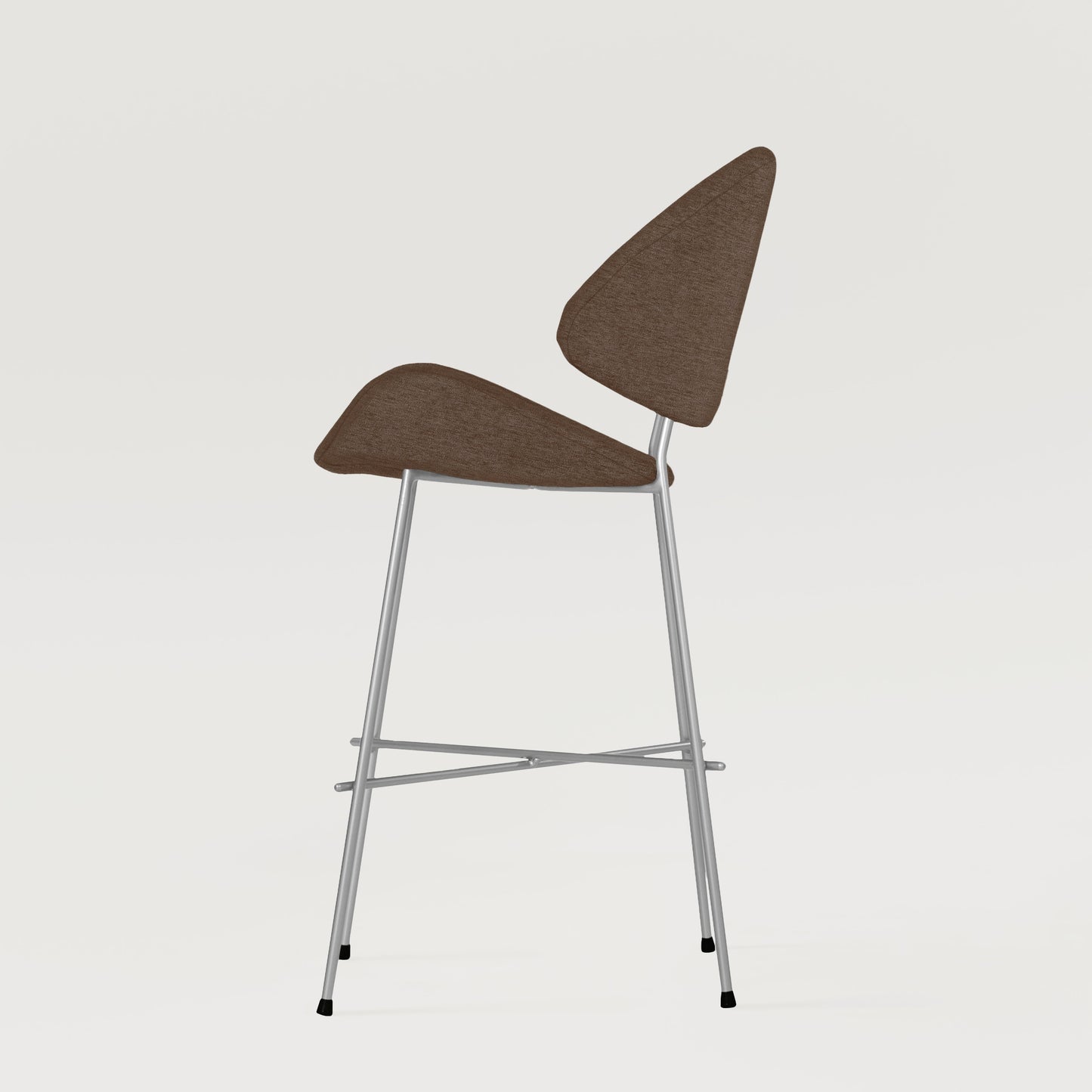 Bar stool Cheri Bar Maero Chrome Low - Brown