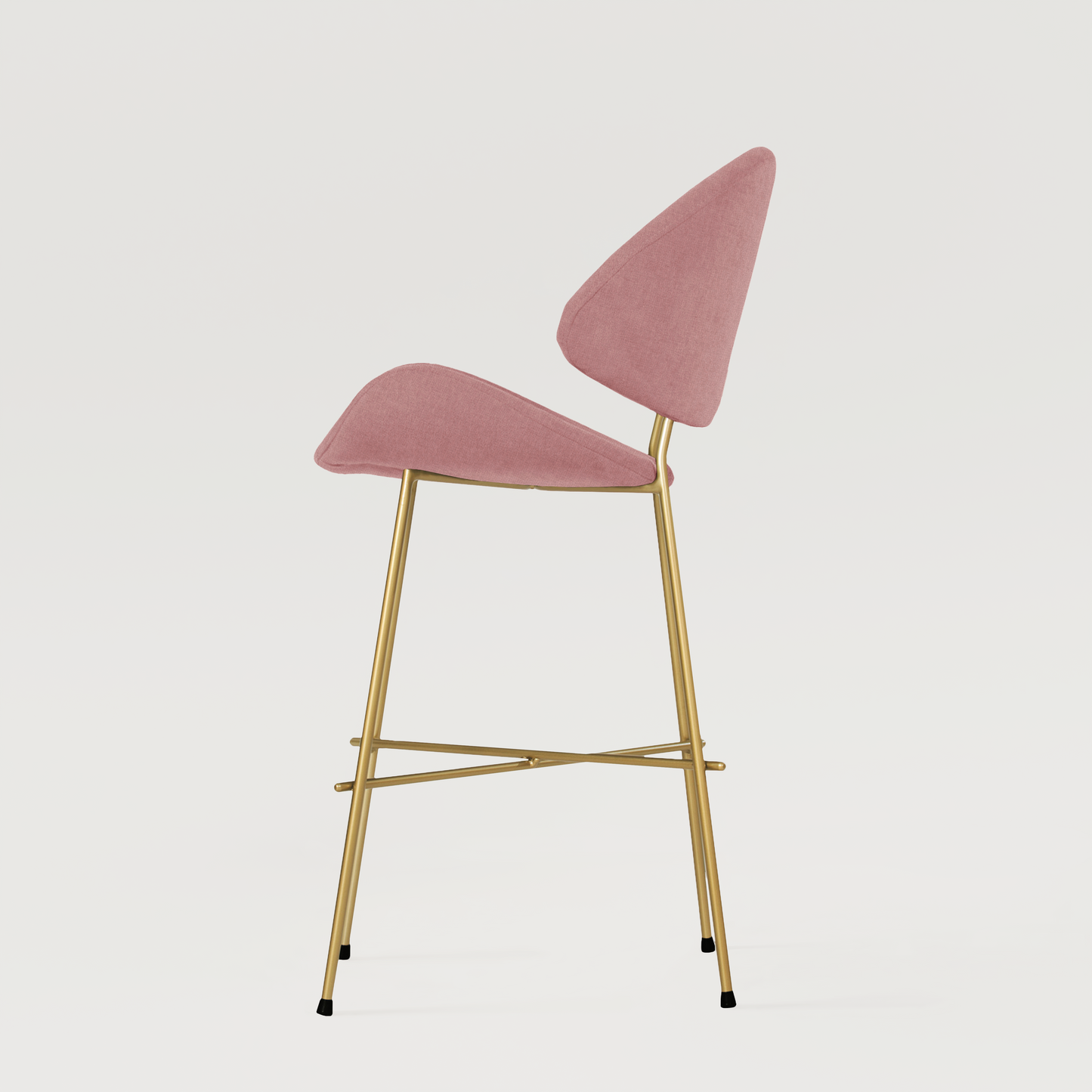 Bar stool Cheri Bar Trend Gold Low - Dusty Rose
