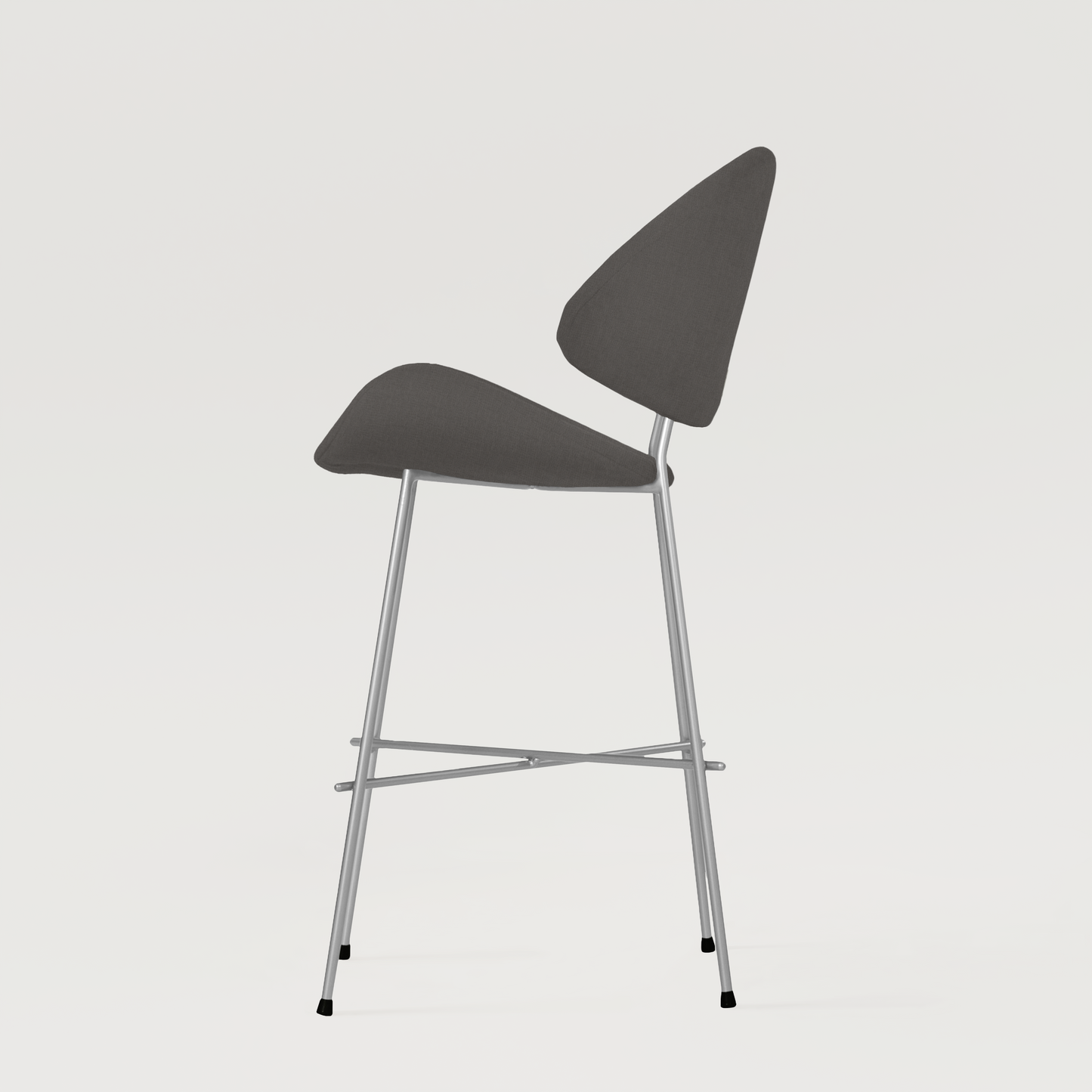 Bar stool Cheri Bar Trend Chrome Low - Dark Grey