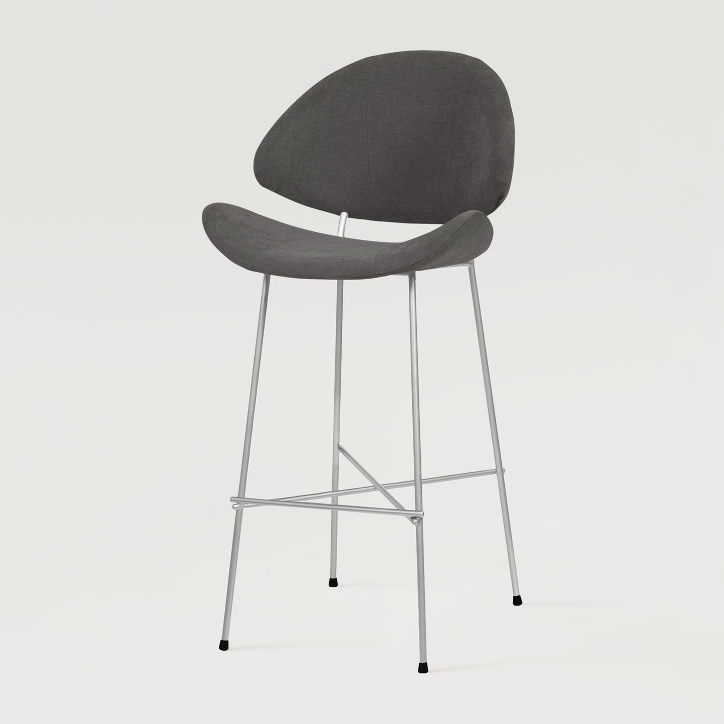 Bar stool Cheri Bar Trend Chrome High - Dark Grey