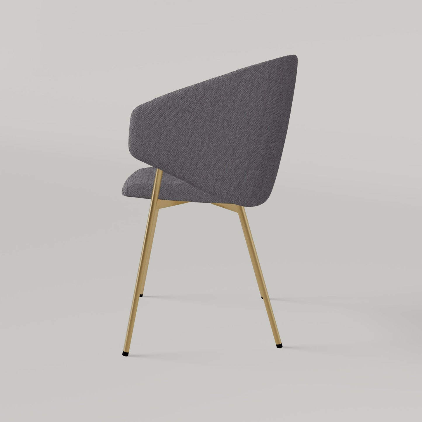 Chair Throne Alvaro Gold - Dark Grey