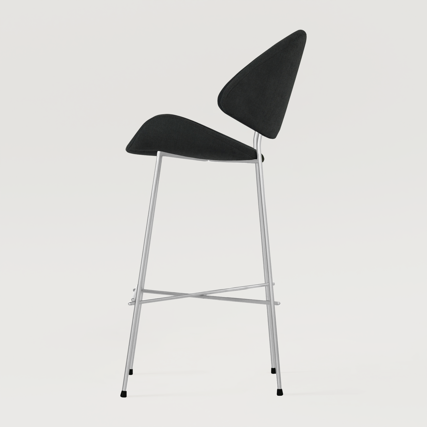 Bar stool Cheri Bar Trend Chrome High - Black