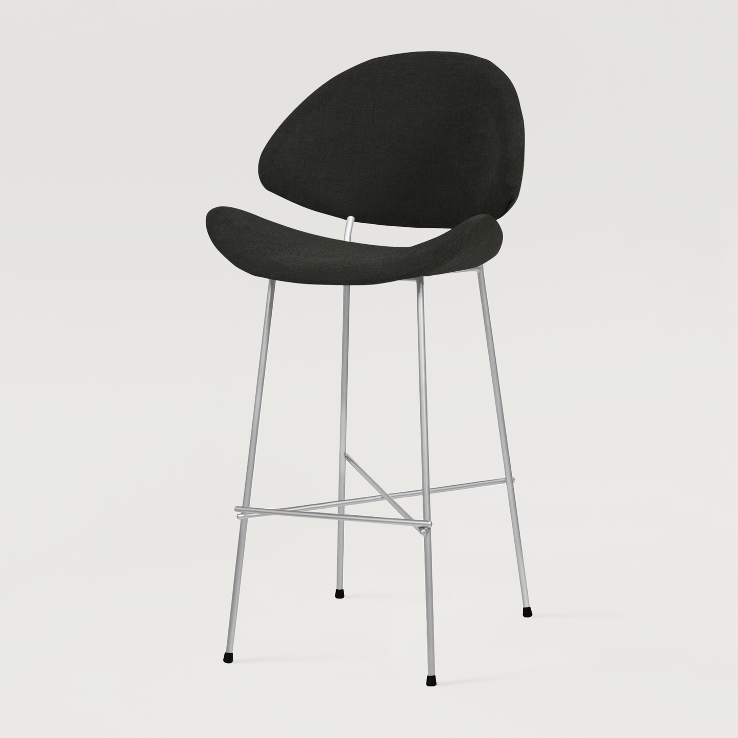 Bar stool Cheri Bar Trend Chrome High - Black