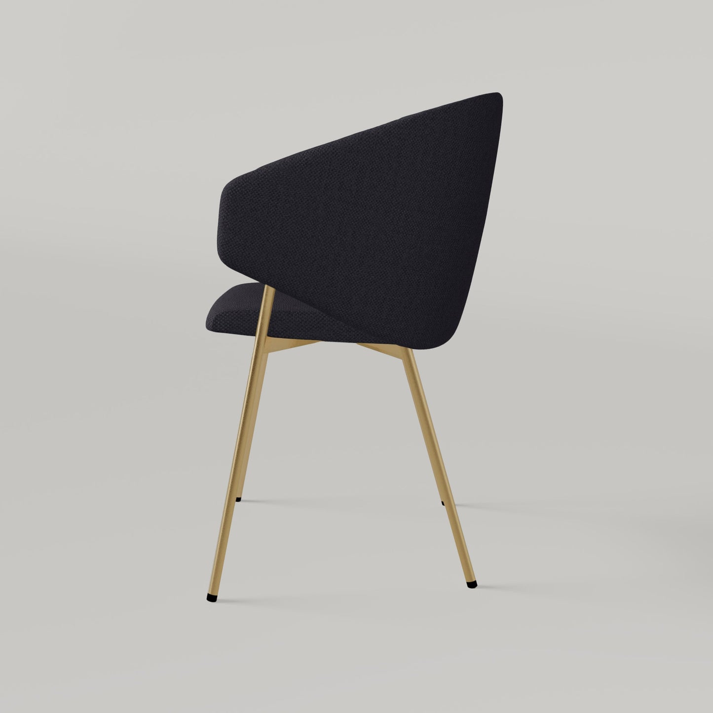 Chair Throne Alvaro Gold - Black