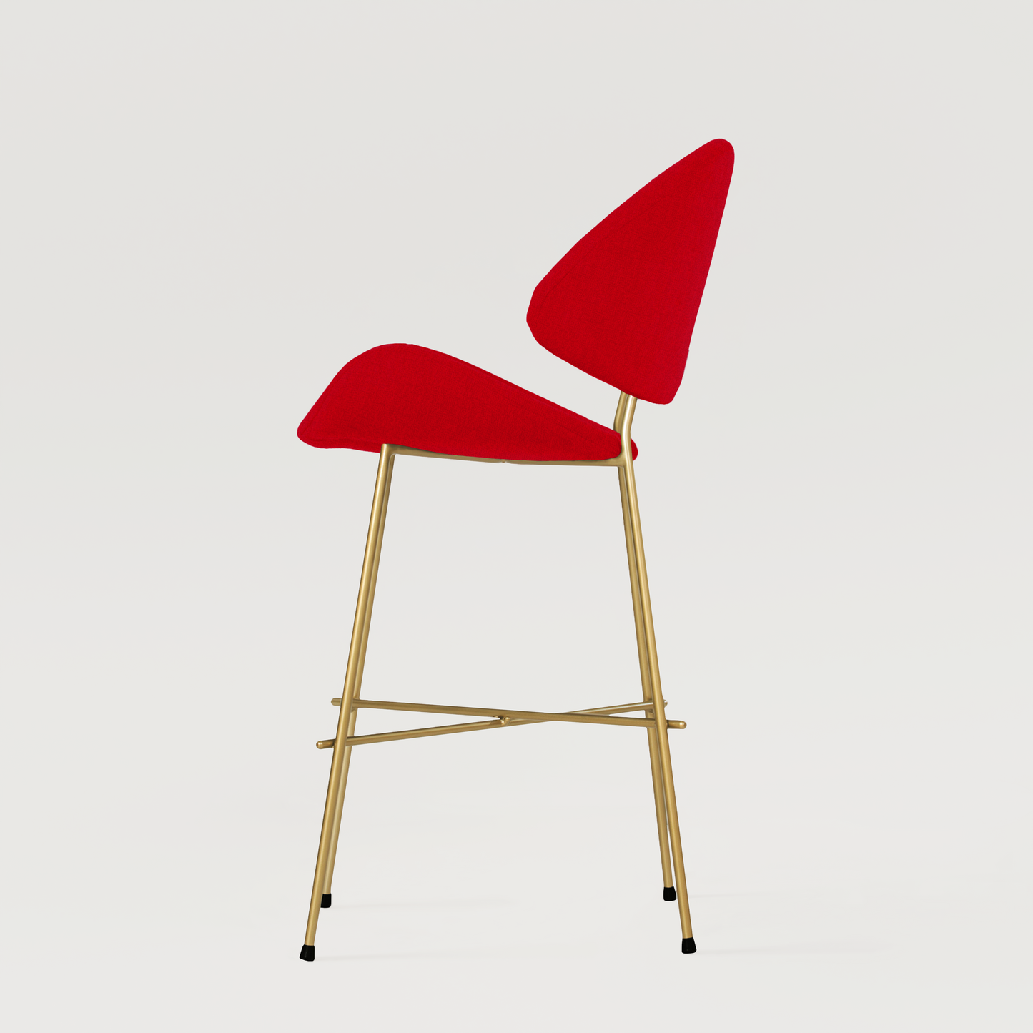 Bar stool Cheri Bar Trend Gold Low - Red