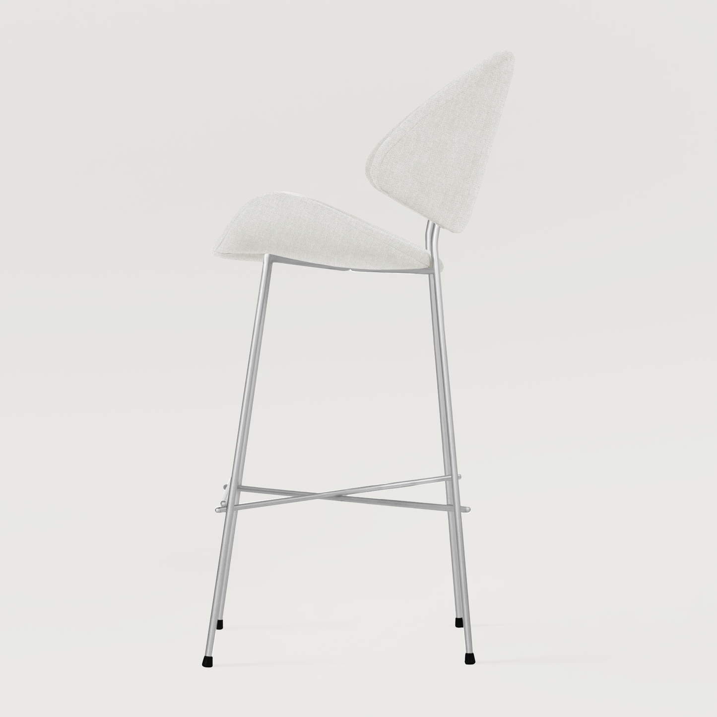 Bar stool Cheri Bar Trend Chrome High - Ecru