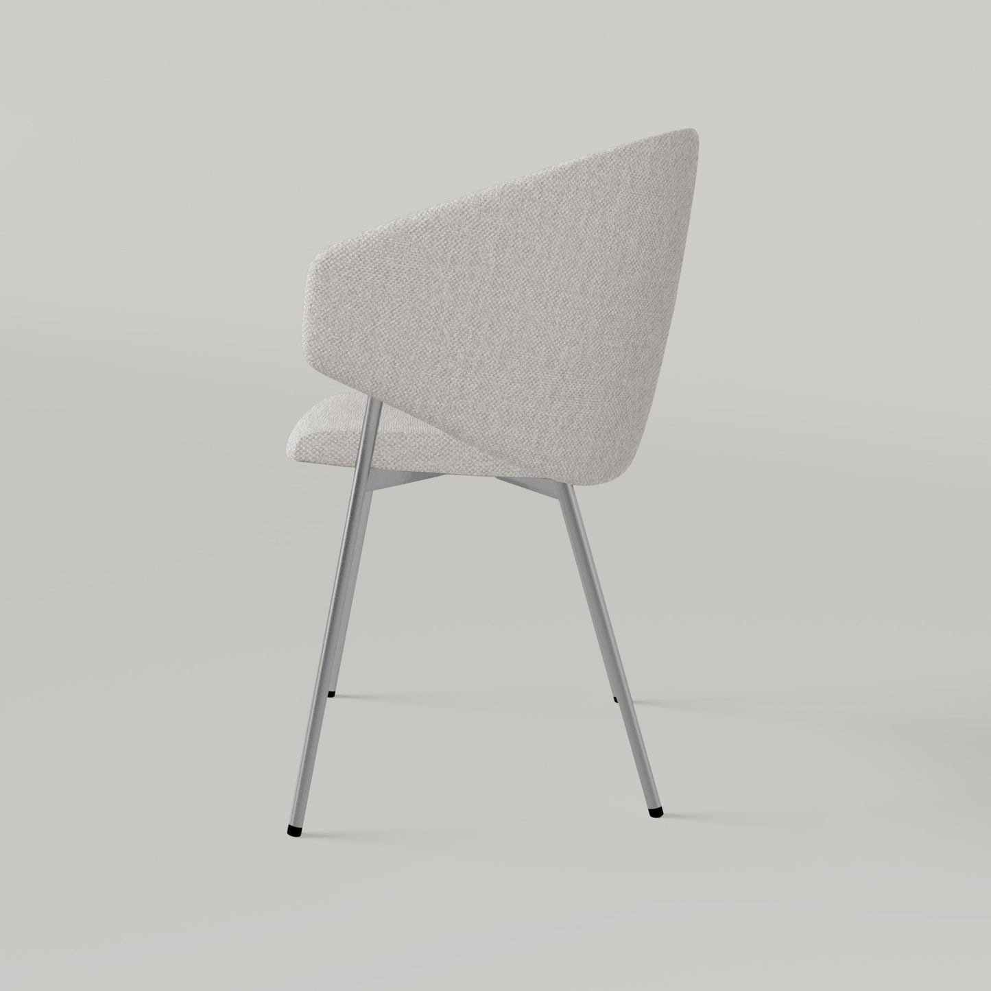 Chair Throne Alvaro Chrome - Ecru