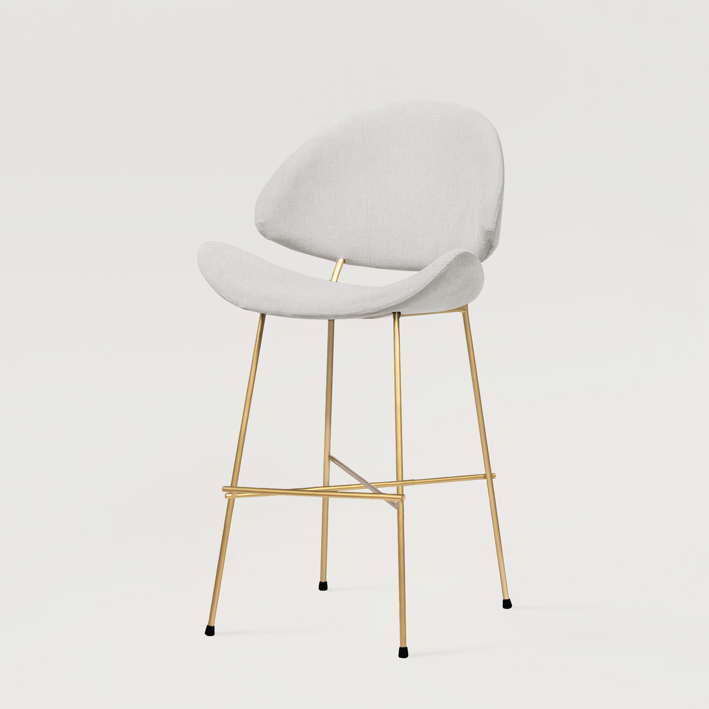 Bar stool Cheri Bar Trend Gold Low - Ecru