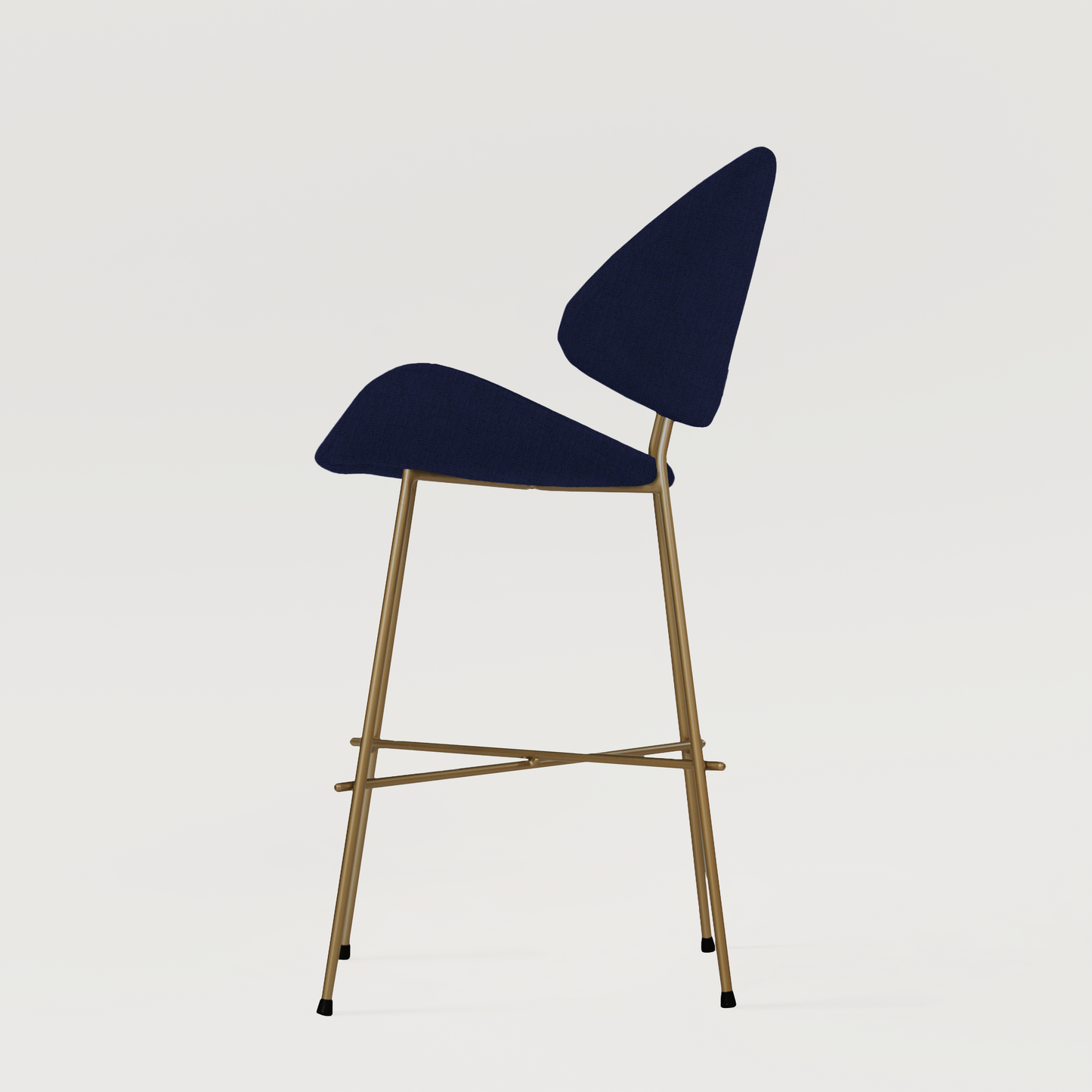 Bar stool Cheri Bar Trend Copper Low - Navy Blue