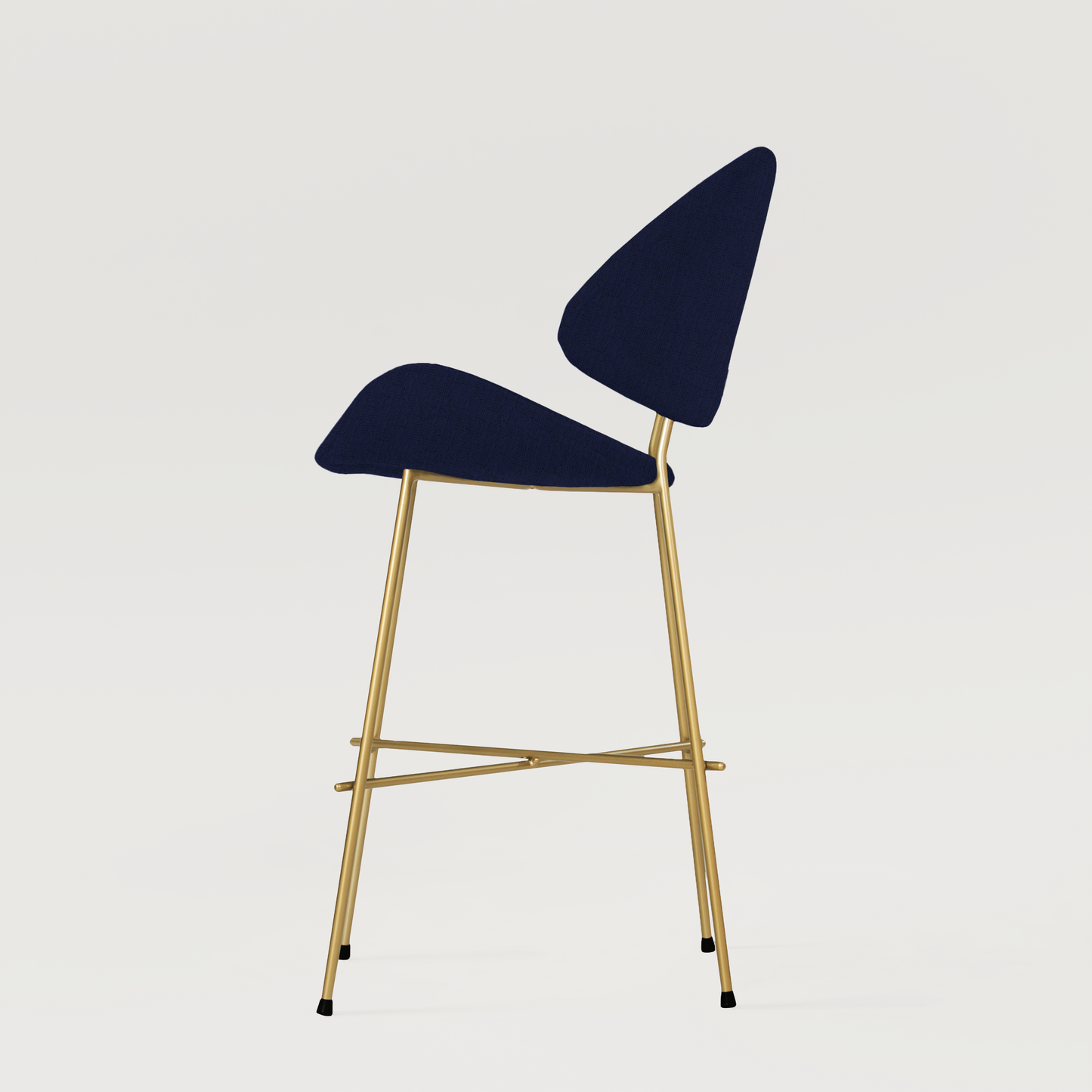 Bar stool Cheri Bar Trend Gold Low - Navy Blue