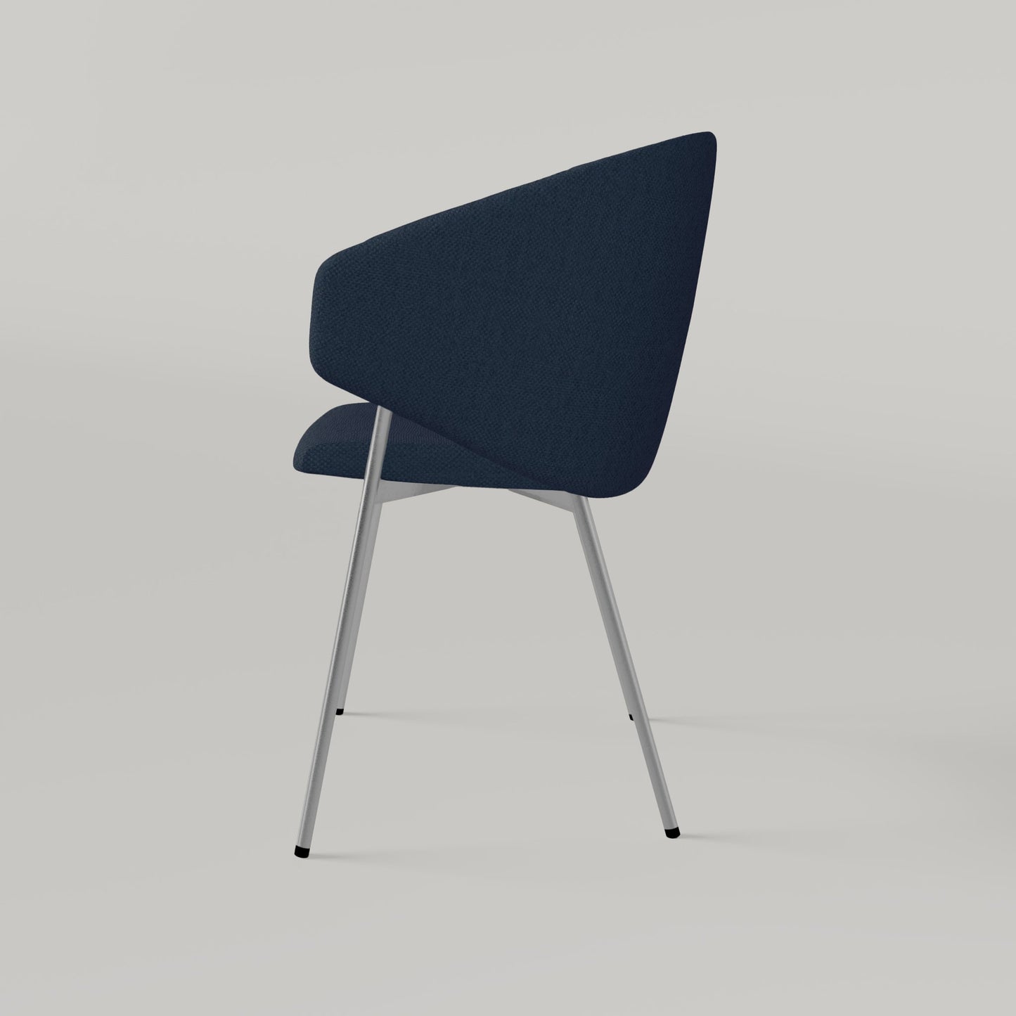 Chair Throne Alvaro Chrome - Navy Blue