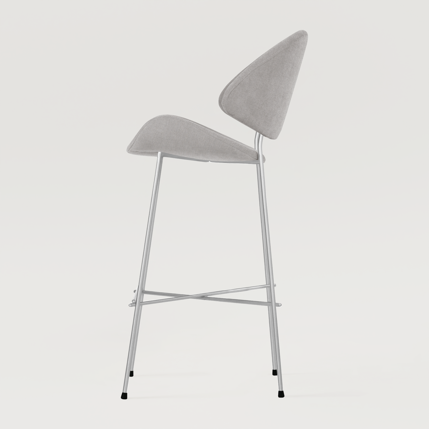 Bar stool Cheri Bar Trend Chrome High - Grey