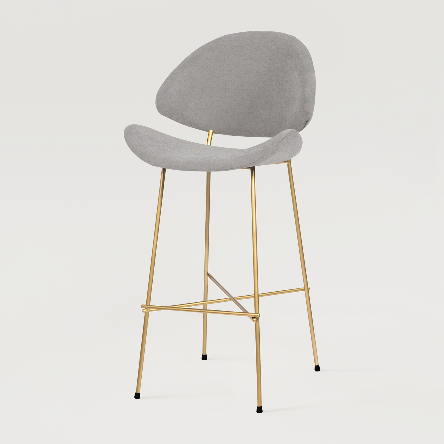 Bar stool Cheri Bar Trend Gold High - Grey