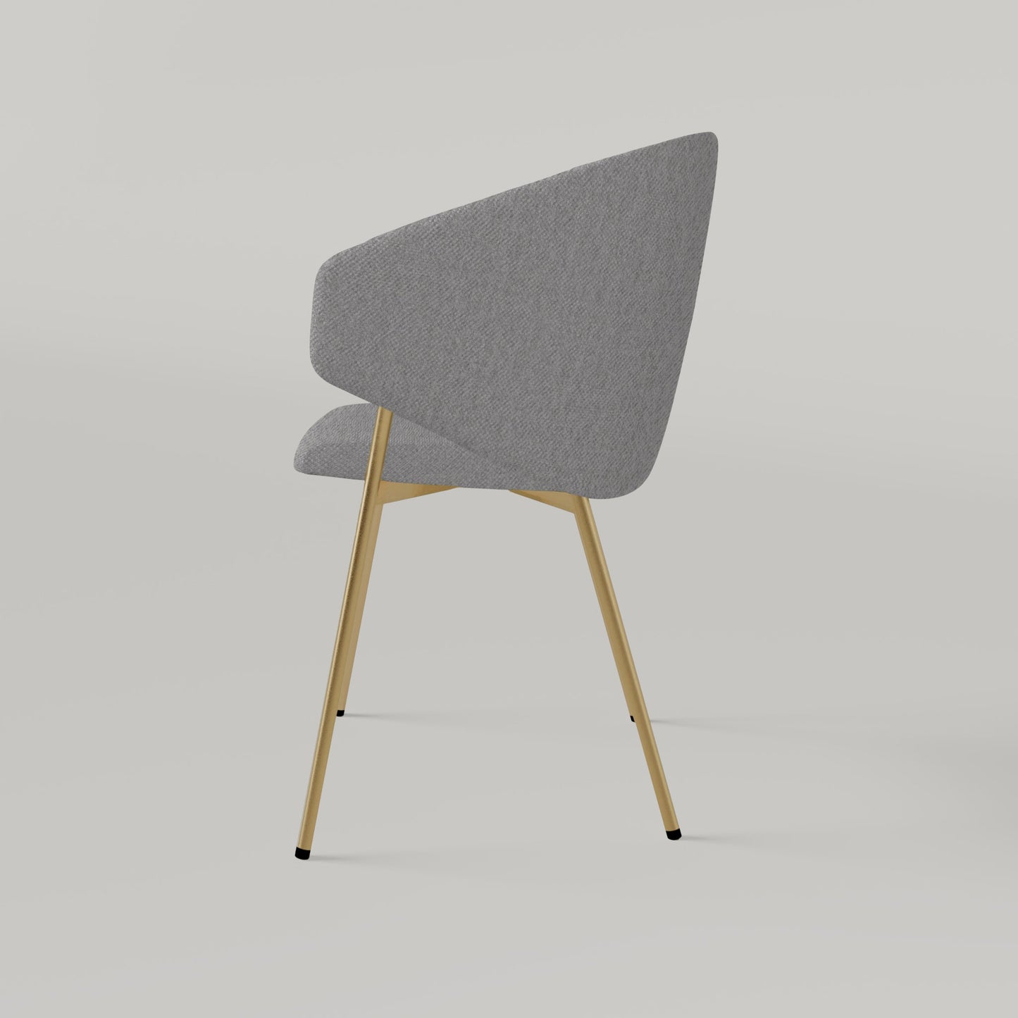 Chair Throne Alvaro Gold - Light Grey