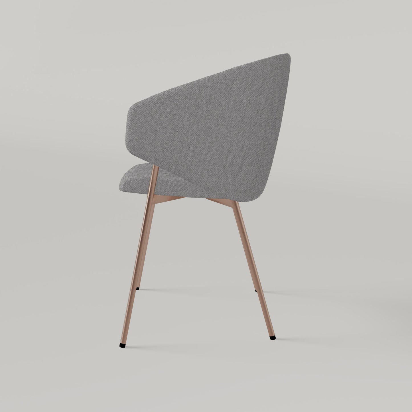 Chair Throne Alvaro Copper - Light Grey