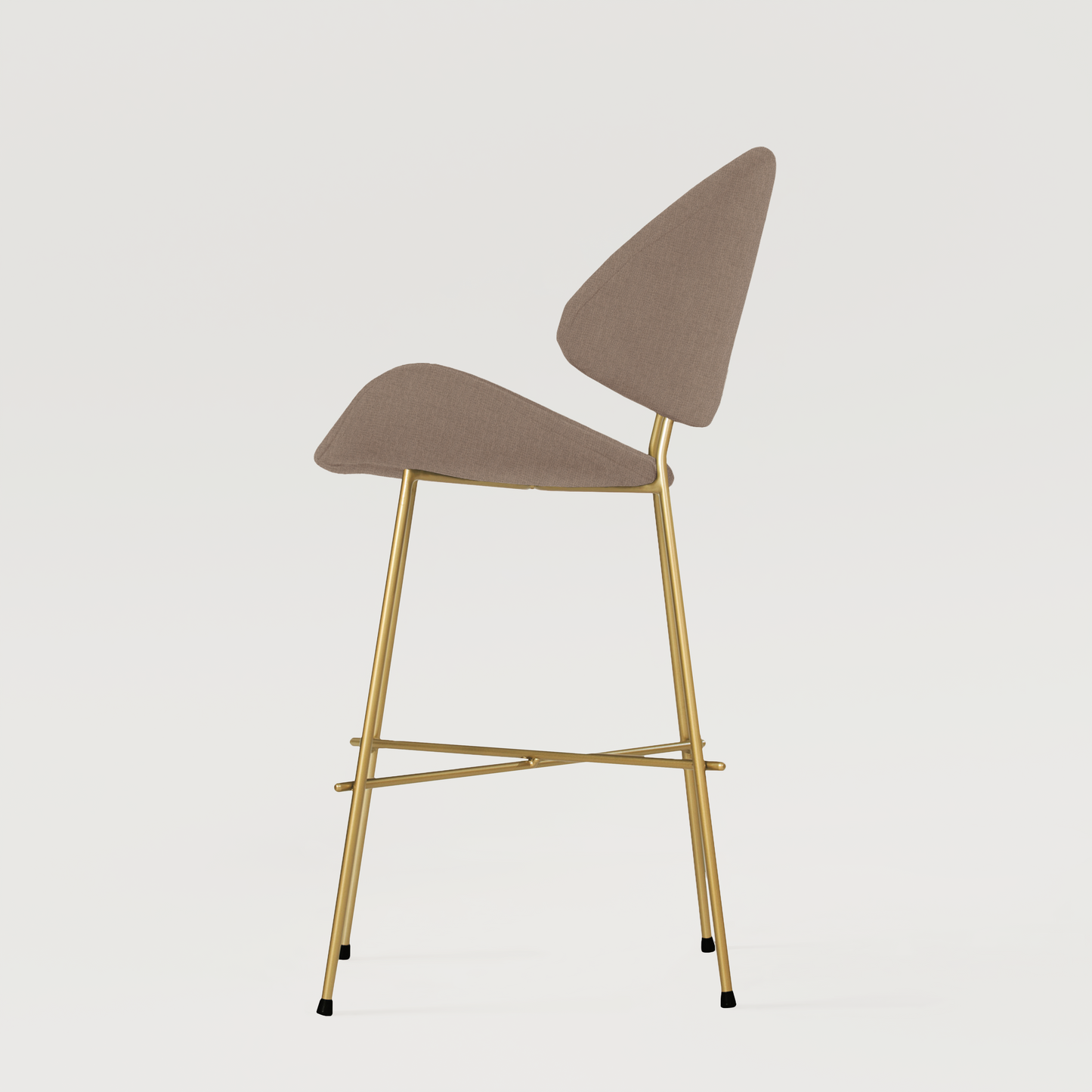 Bar stool Cheri Bar Trend Gold Low - Coffee