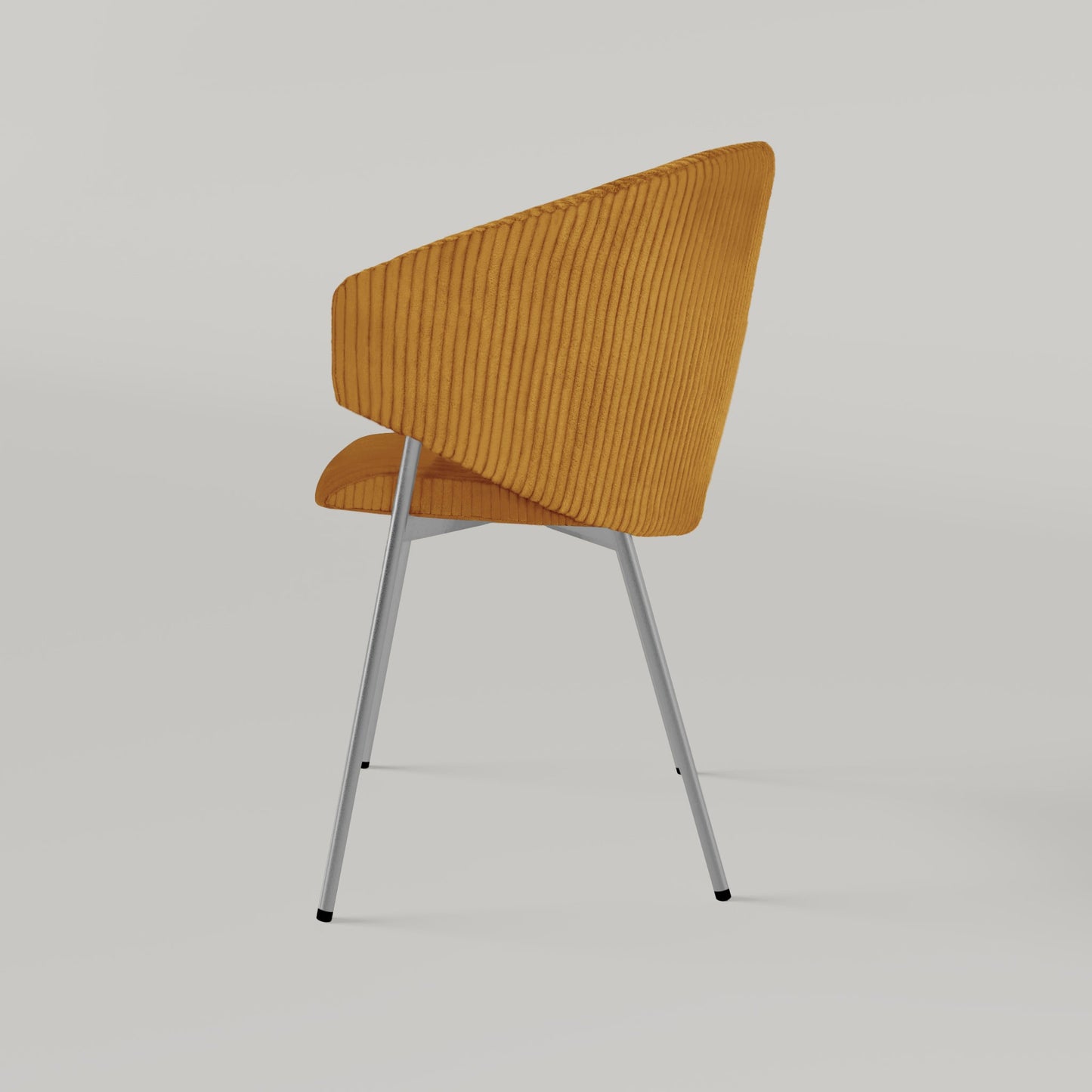 Chair Throne Cord Chrome - Mustard