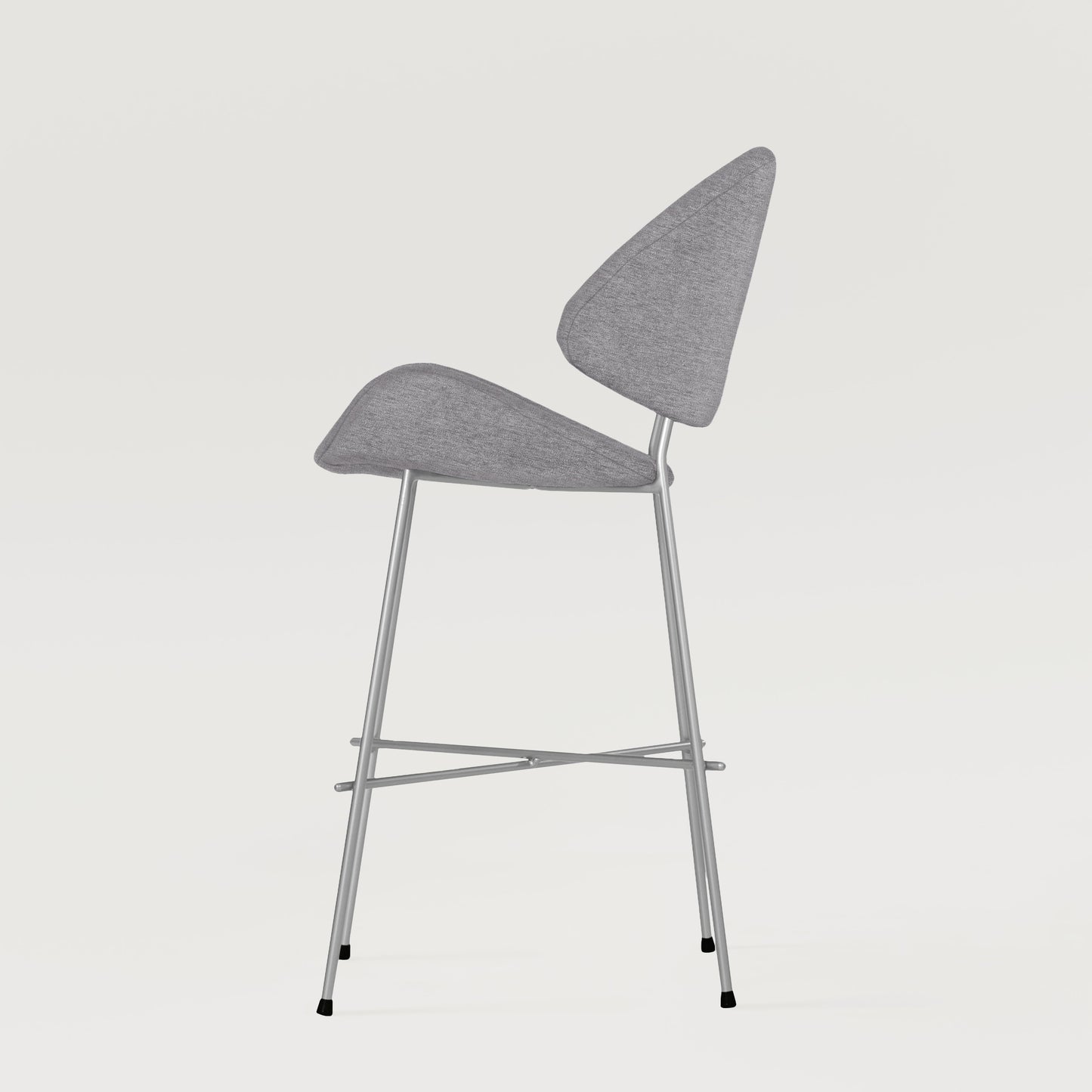 Bar stool Cheri Bar Maero Chrome Low - Jasnoszare