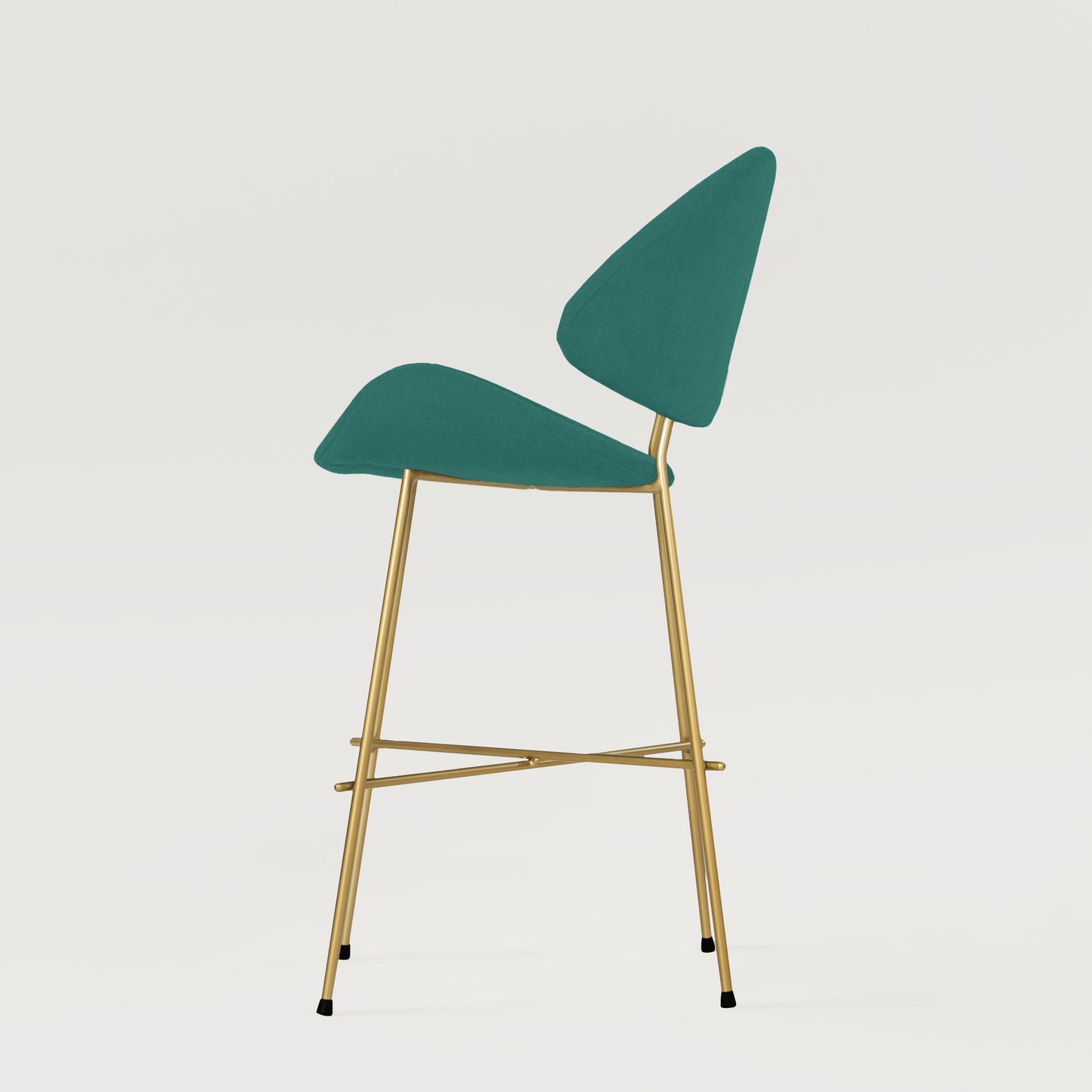 Bar stool Cheri Bar Trend Gold Low - Turquoise