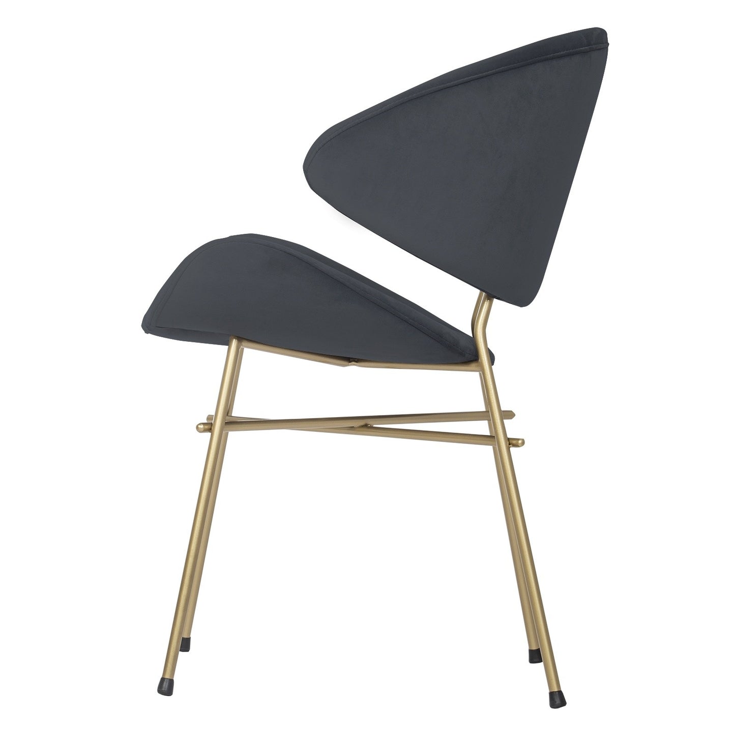 Chair Cheri Velours Gold - Dark Grey