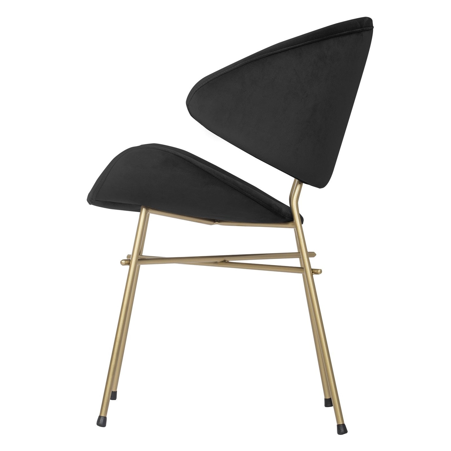 Chair Cheri Velours Gold - Black