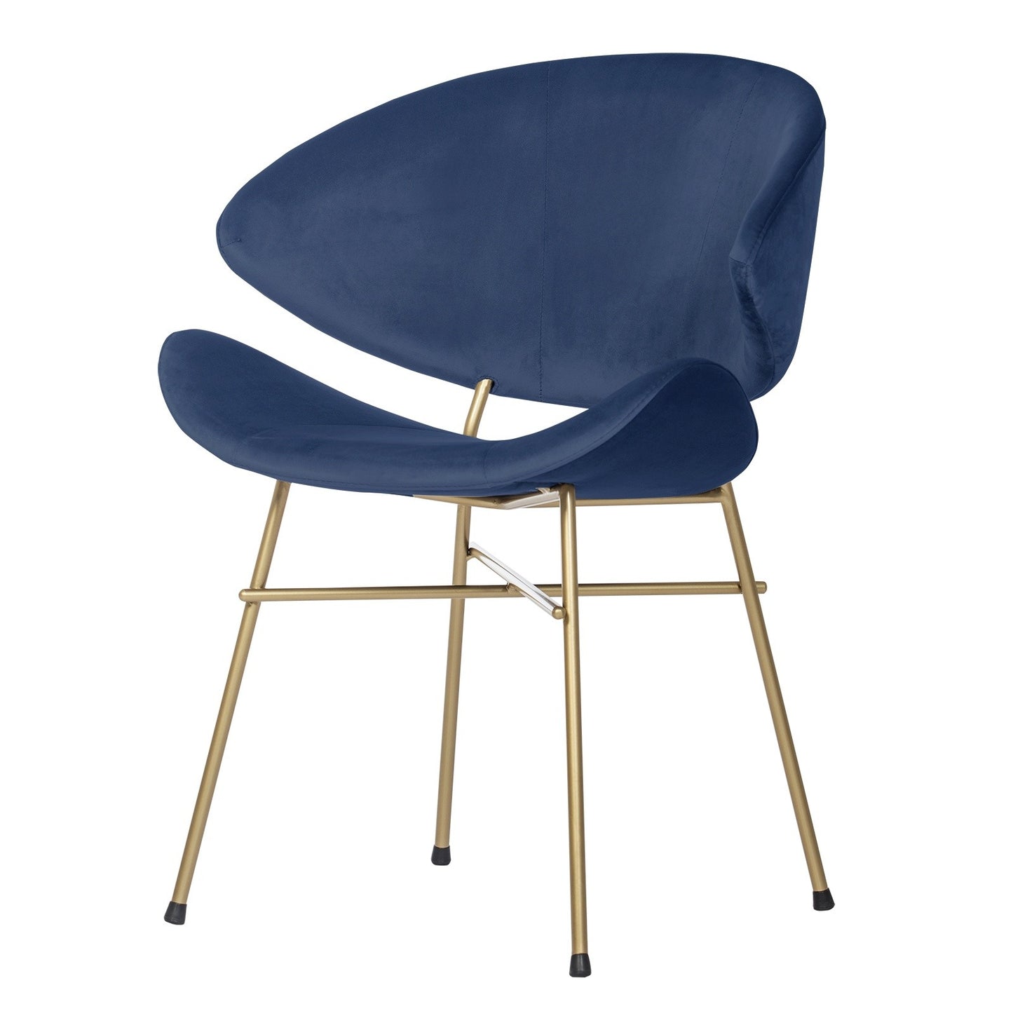 Chair Cheri Velours Gold - Navy Blue