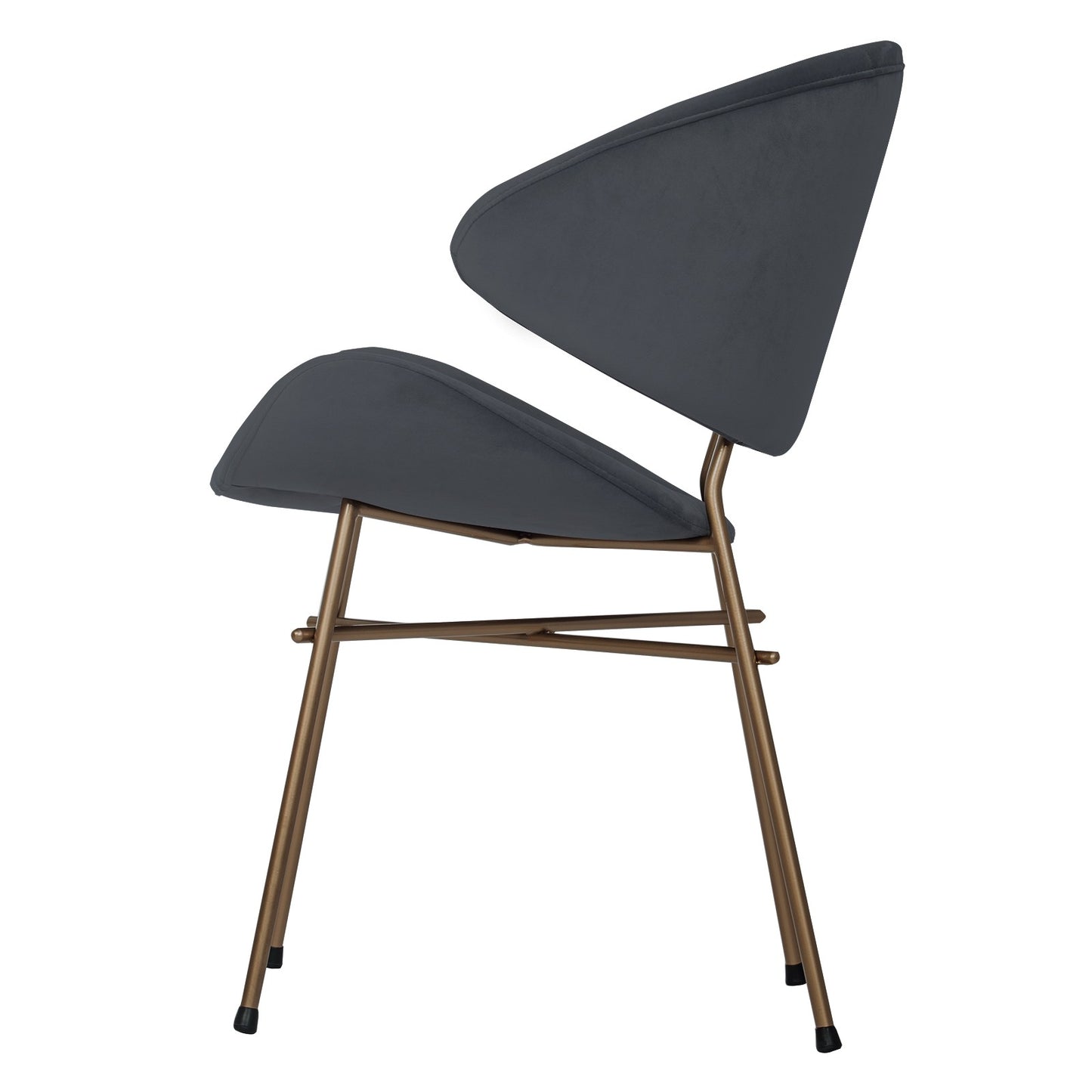 Chair Cheri Velours Copper - Dark Grey