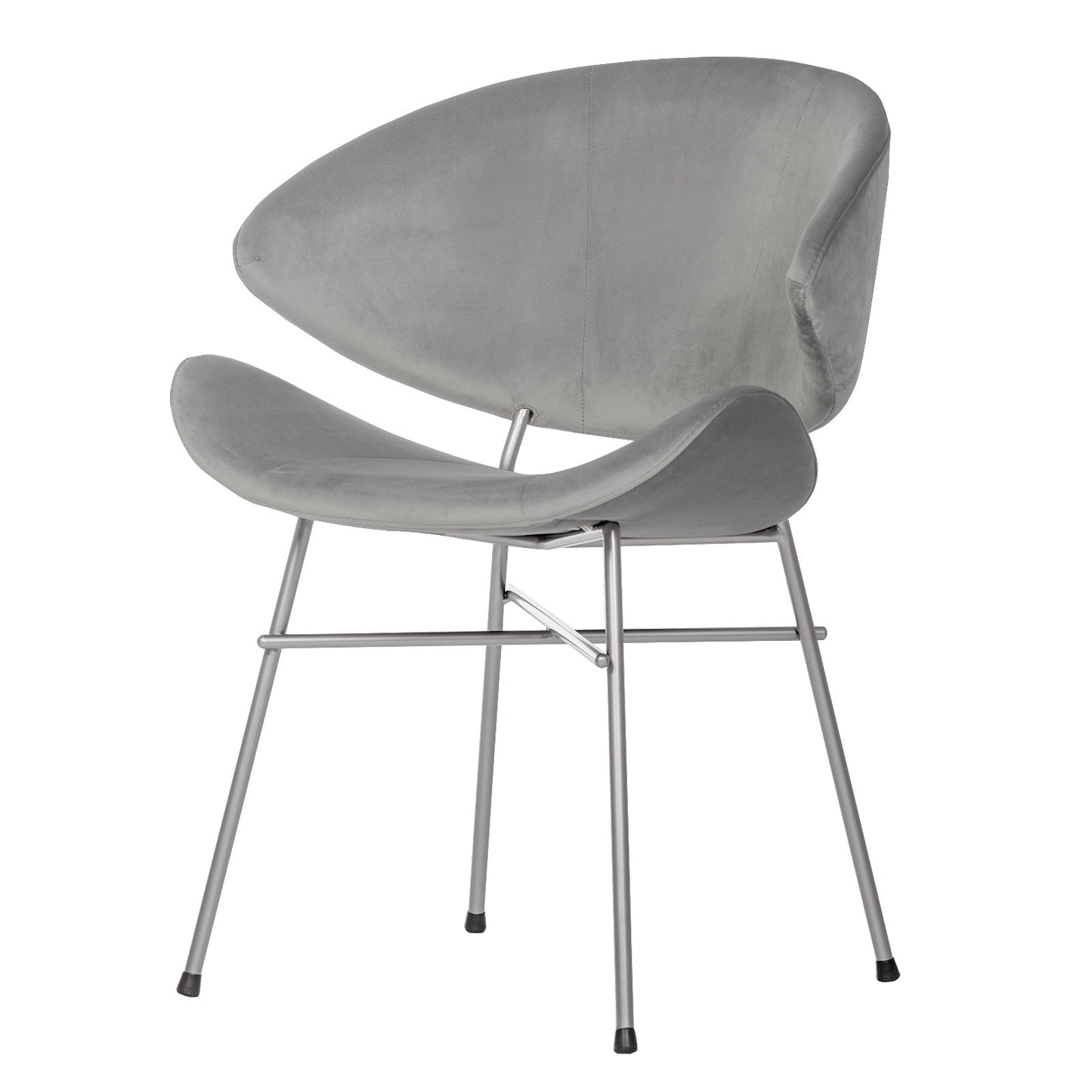 Chair Cheri Velours Chrome - Grey