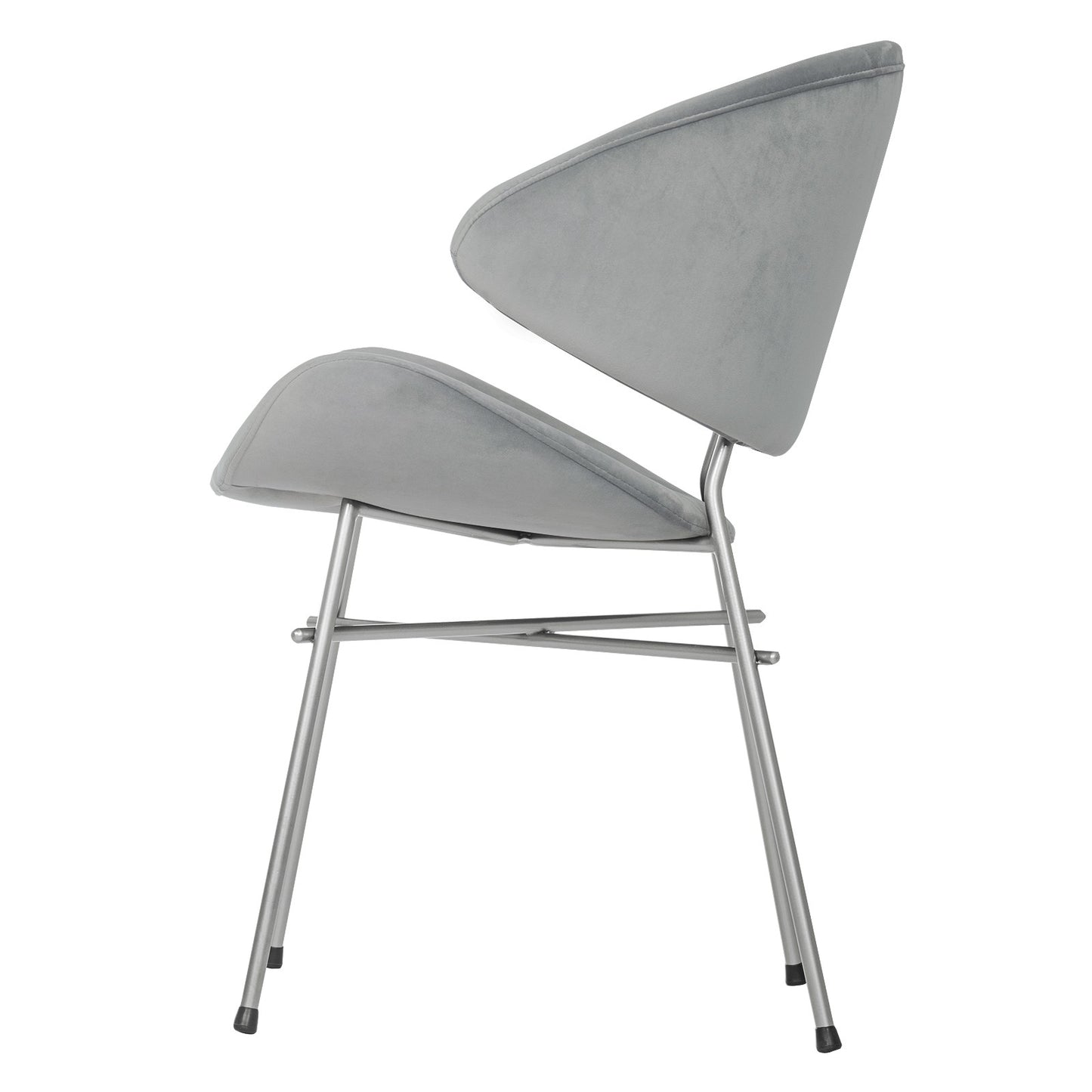 Chair Cheri Velours Chrome - Grey