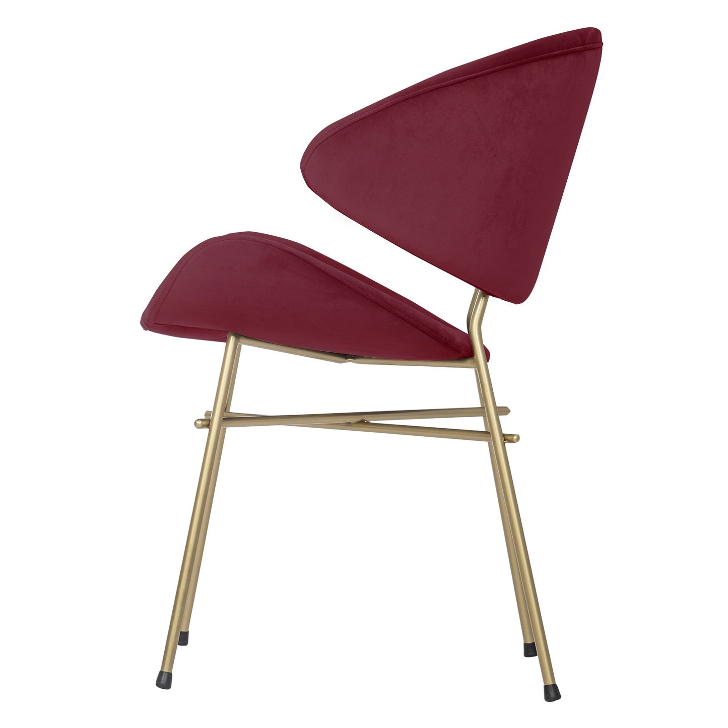 Chair Cheri Velours Gold - Red