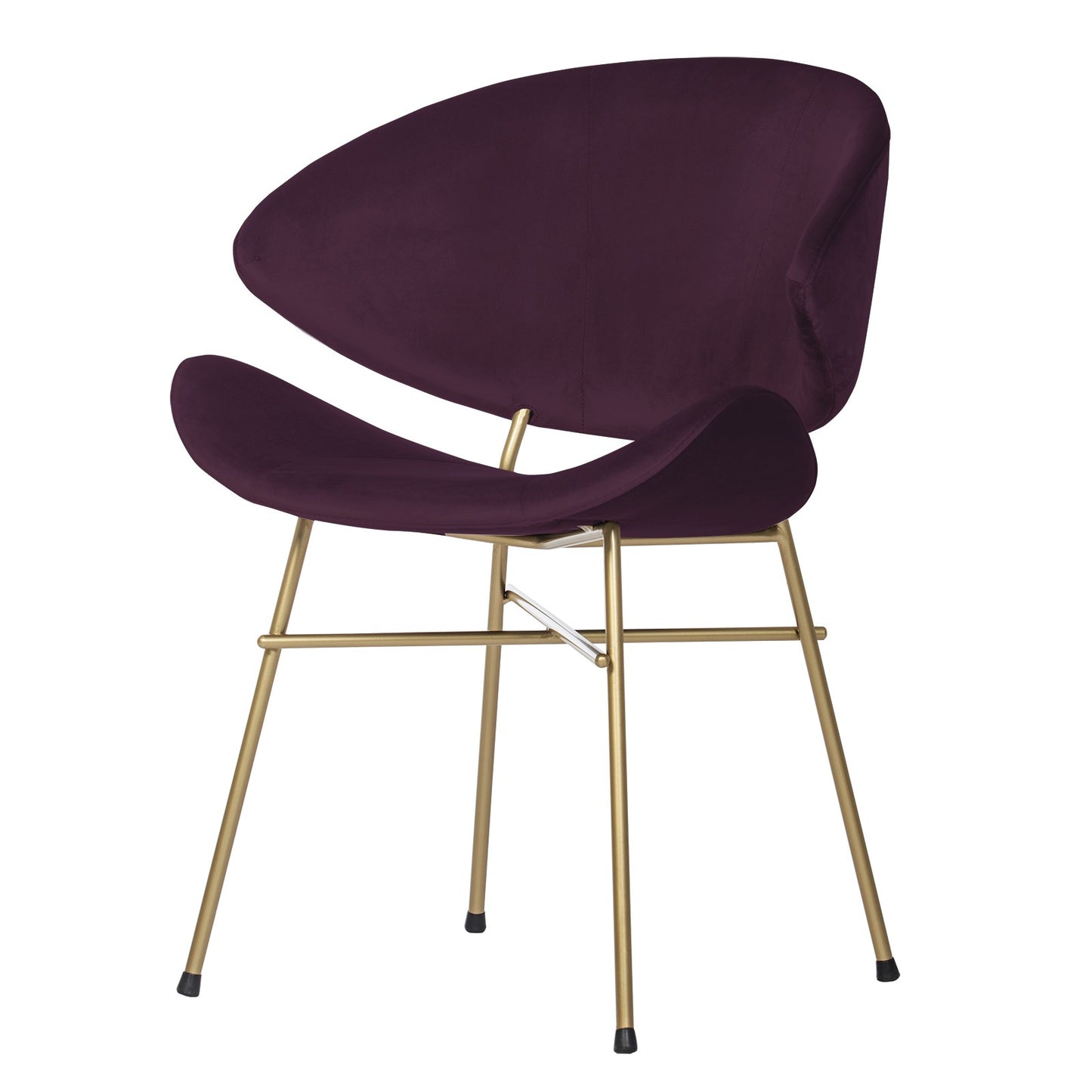 Chair Cheri Velours Gold - Purple