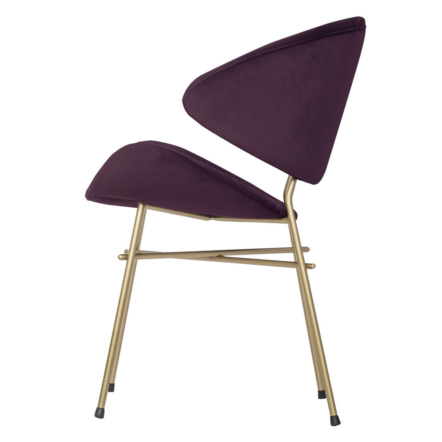 Chair Cheri Velours Gold - Purple
