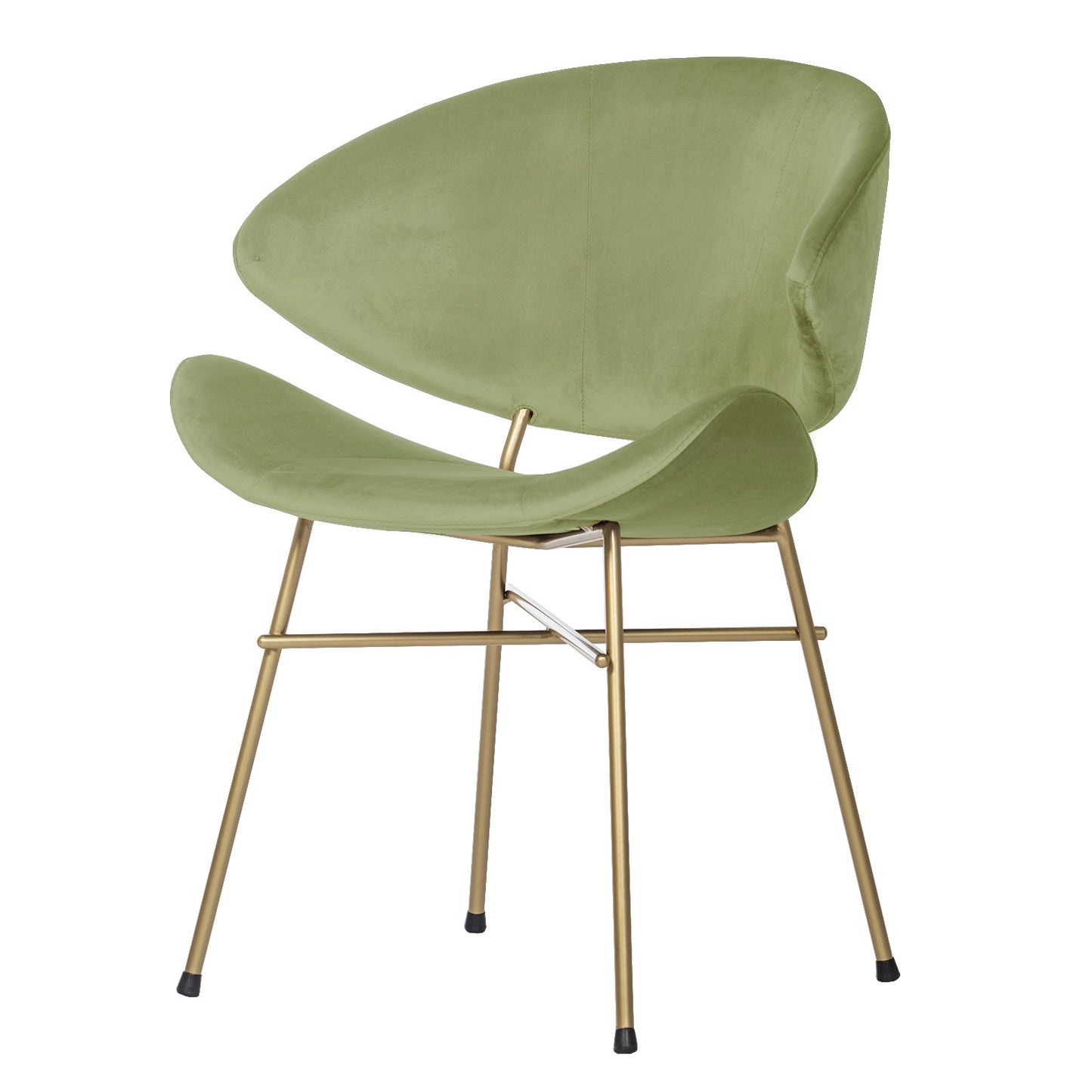 Chair Cheri Velours Gold - Light Green