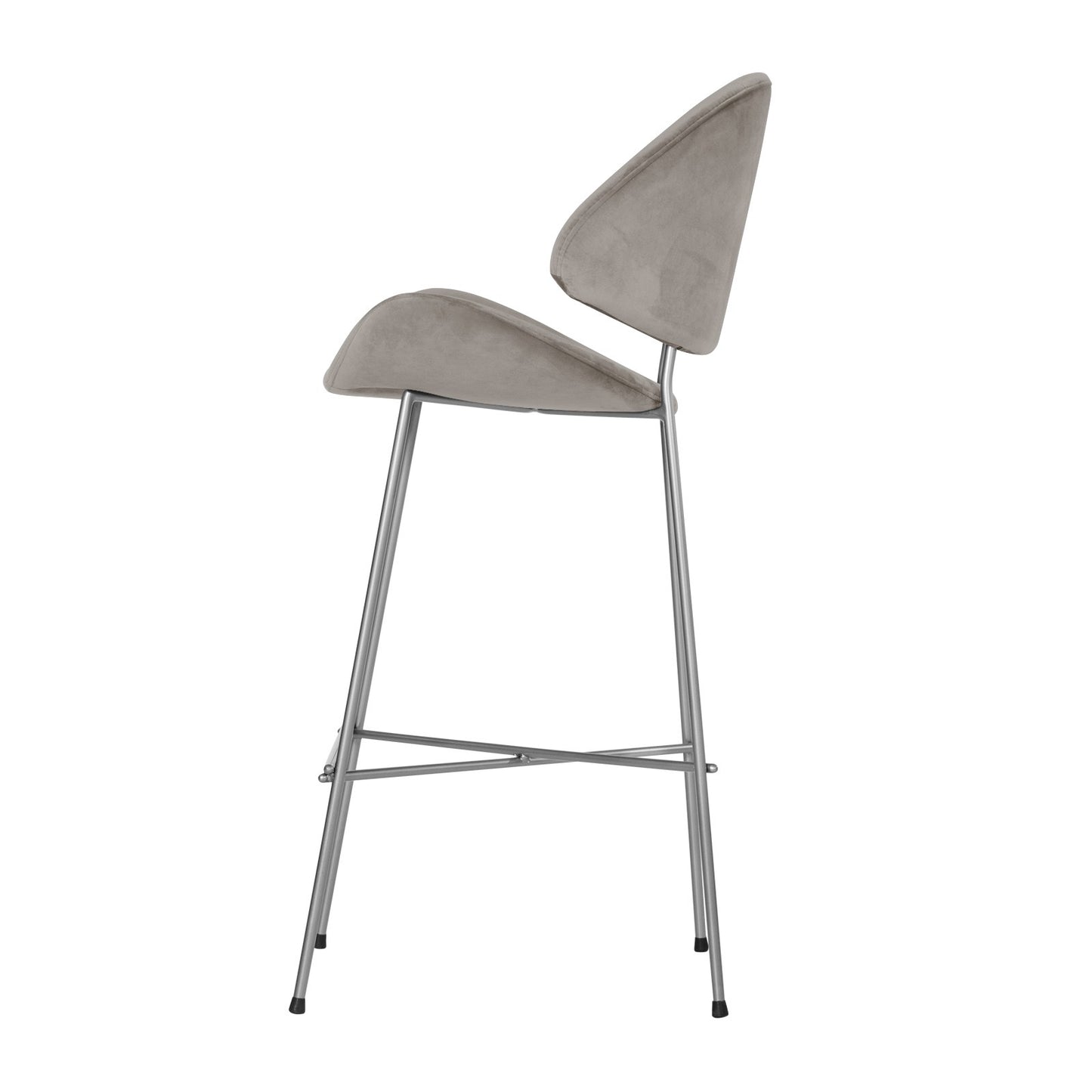 Bar stool Cheri Bar Velours Chrome High - Beige