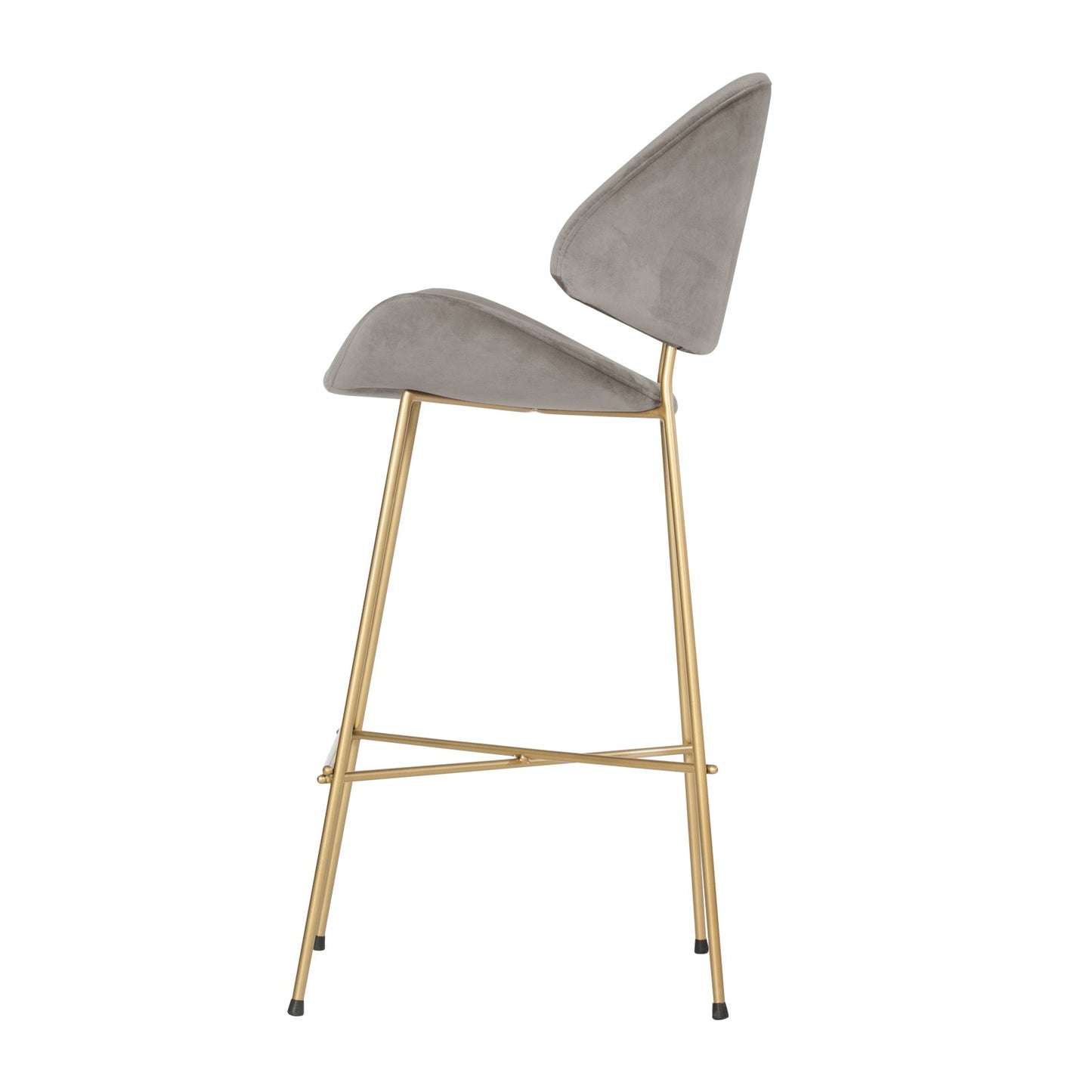 Bar stool Cheri Bar Velours Gold High - Beige