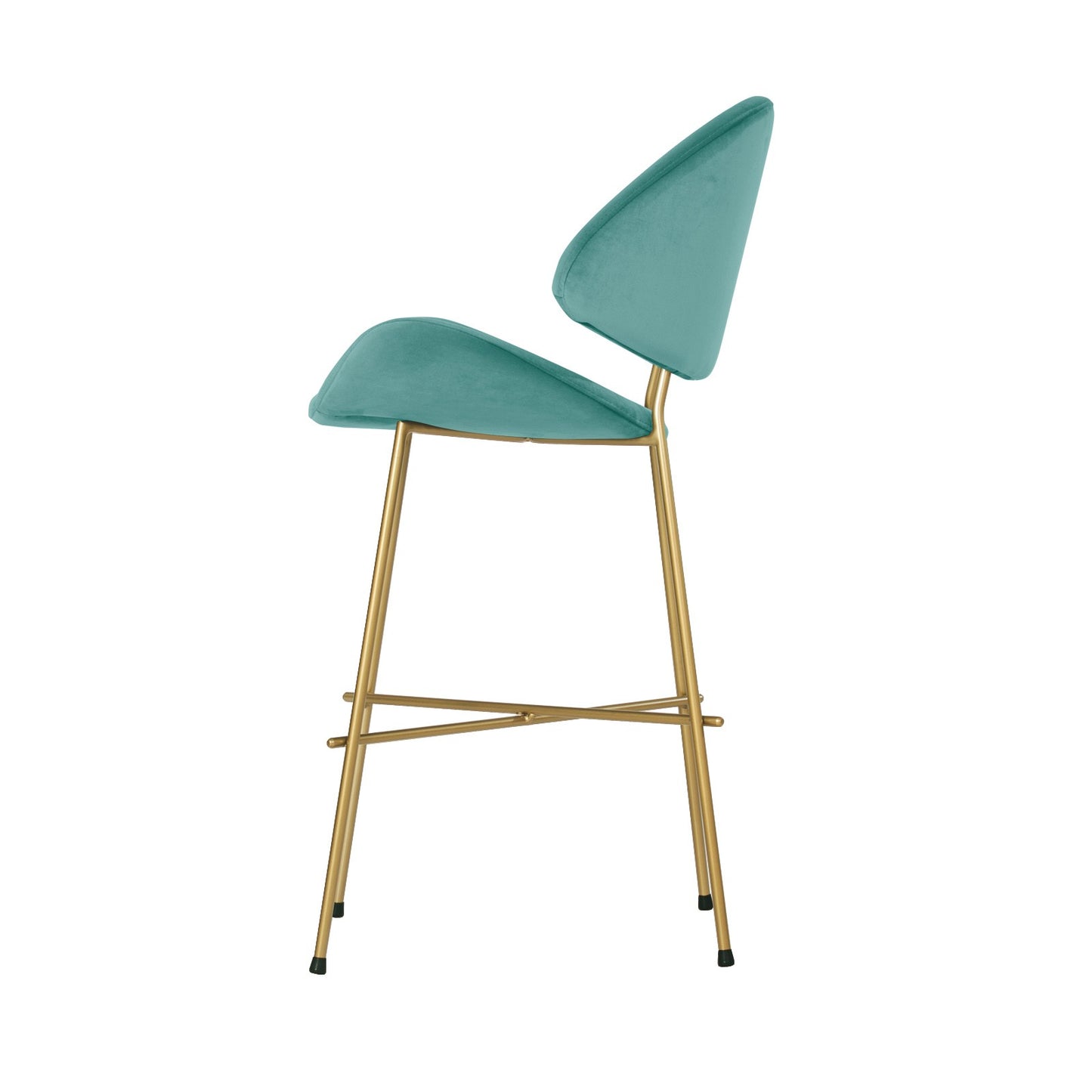 Bar stool Cheri Bar Velours Gold Low - Mint