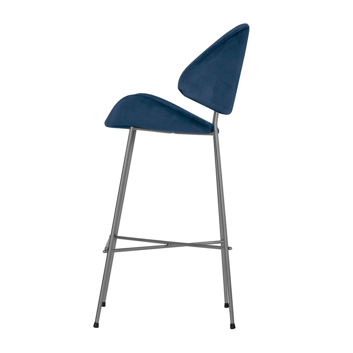 Bar stool Cheri Bar Velours High - Navy Blue