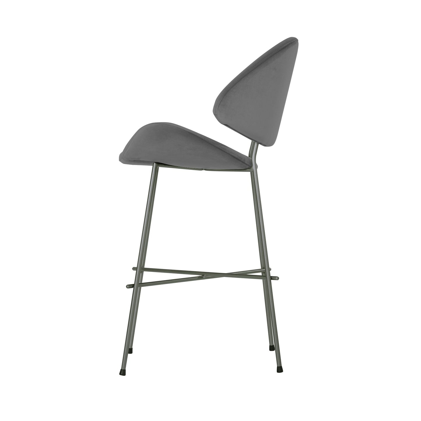Bar stool Cheri Bar Velours Low - Dark Grey