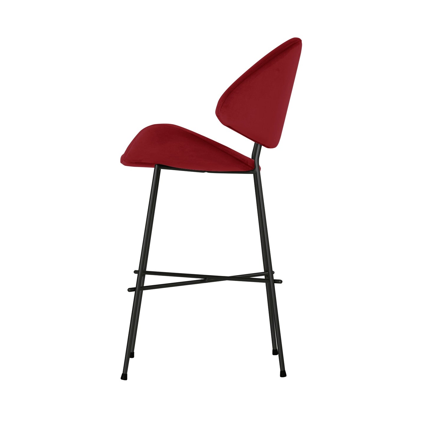 Bar stool Cheri Bar Velours Low - Red