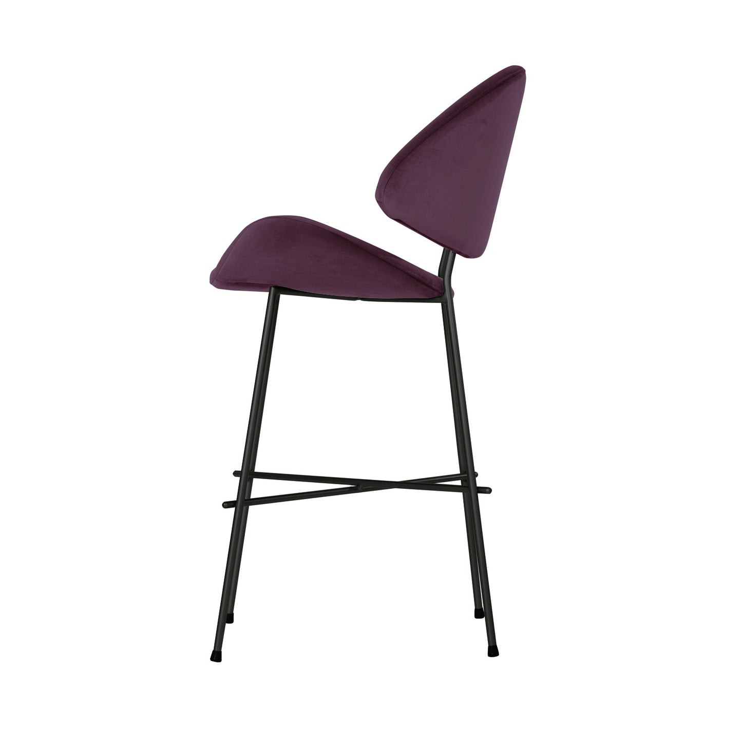 Bar stool Cheri Bar Velours Low - Purple