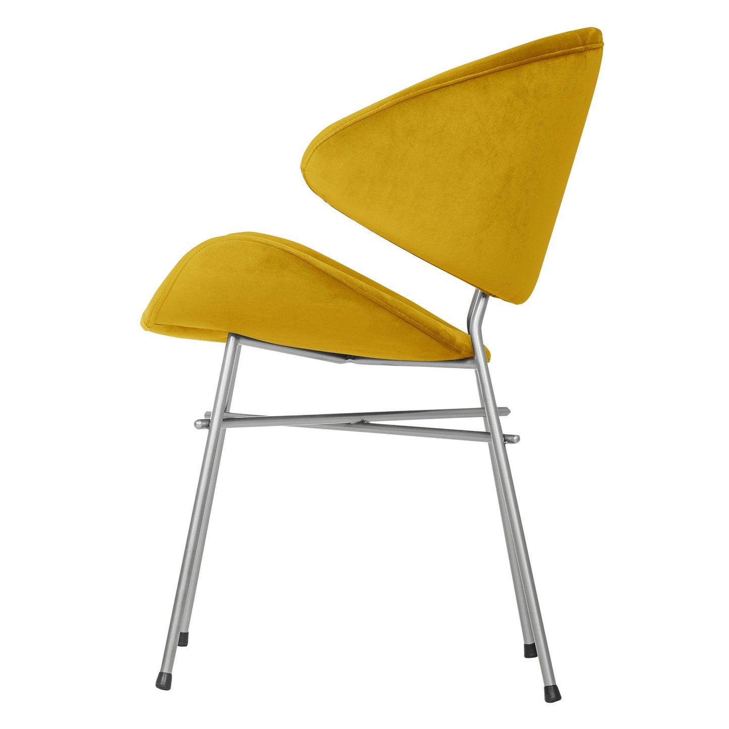 Chair Cheri Velours Chrome - Mustard