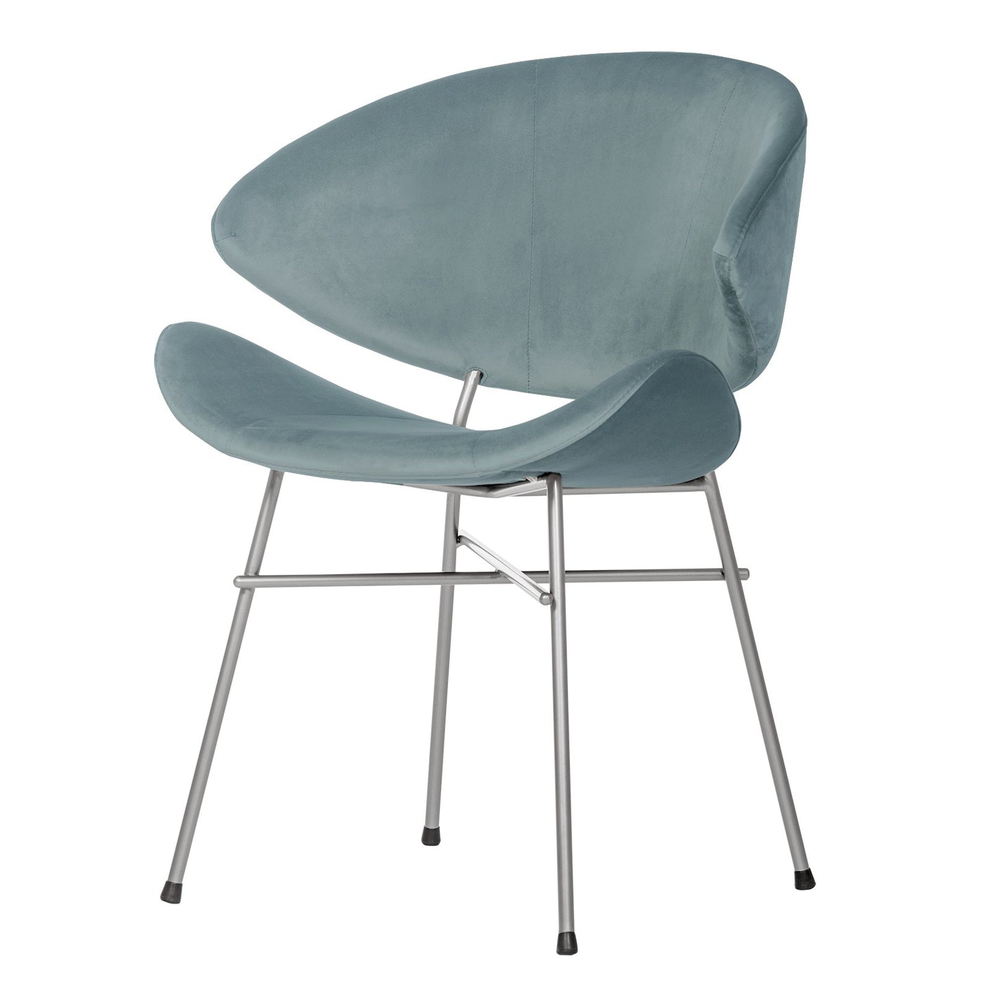 Chair Cheri Velours Chrome - Light Blue