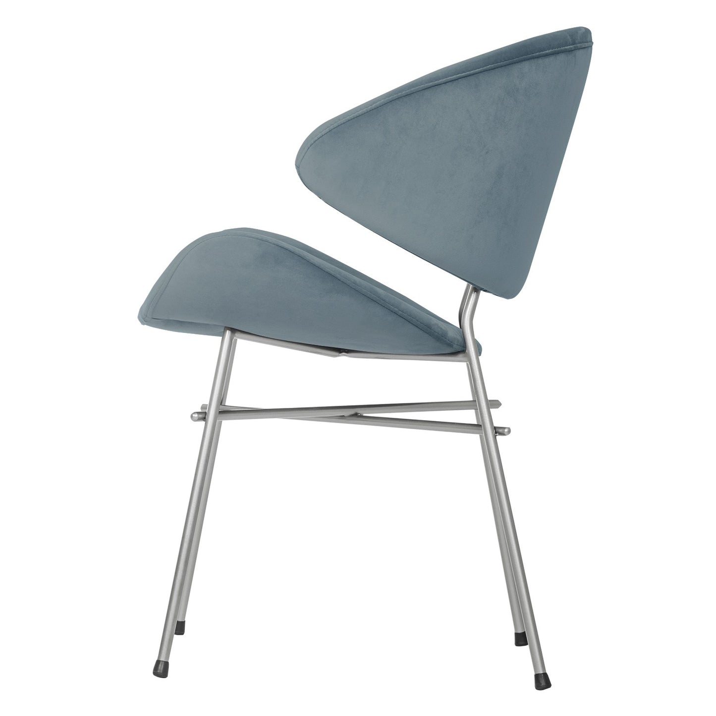 Chair Cheri Velours Chrome - Light Blue
