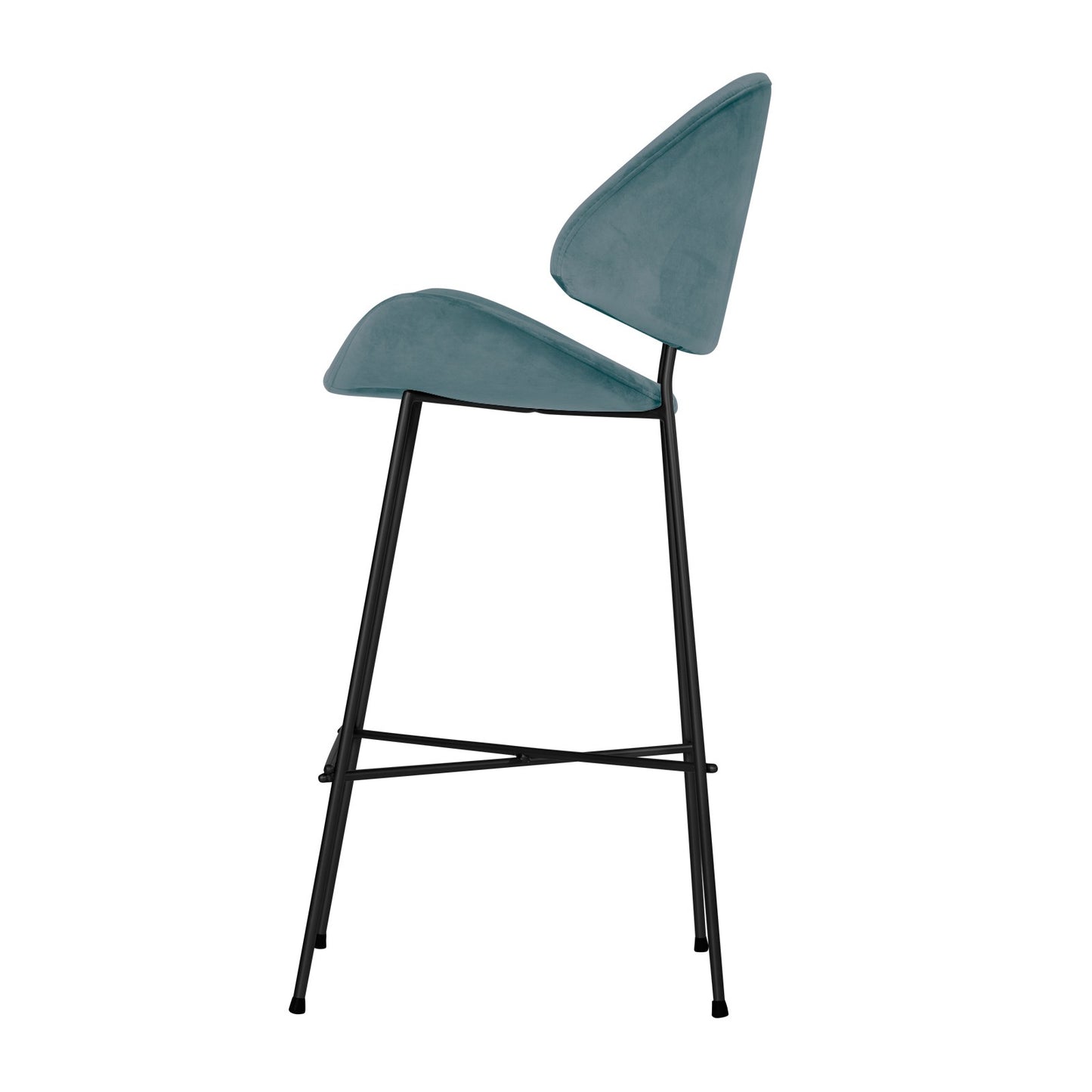Bar stool Cheri Bar Velours High - Light Blue