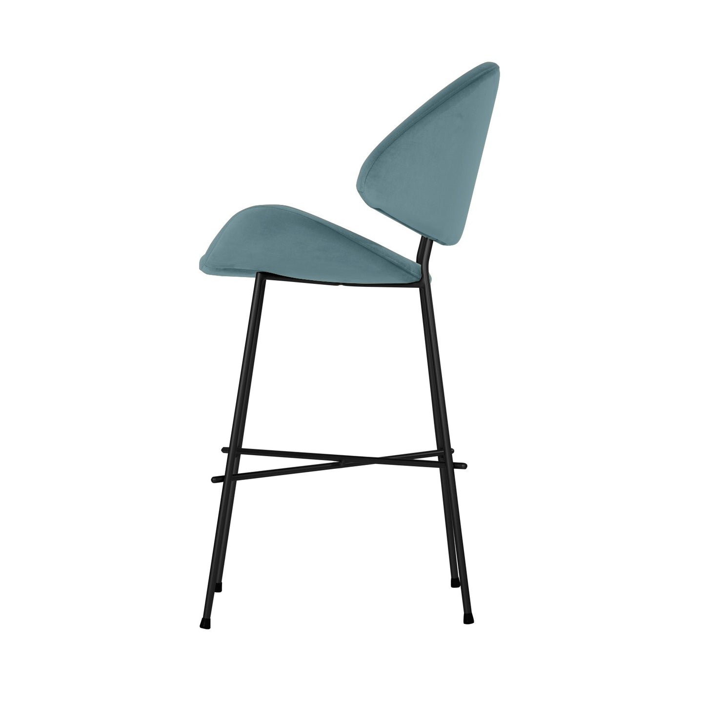 Bar stool Cheri Bar Velours Low - Light Blue