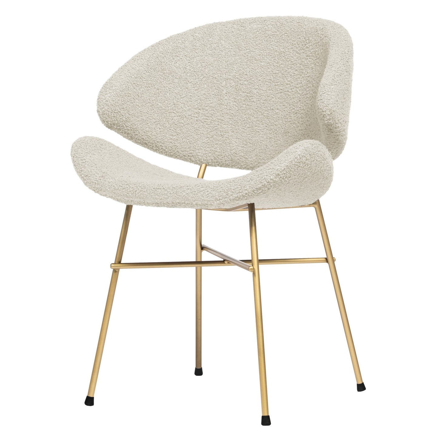 Chair Cheri Boucle Gold - Ecru