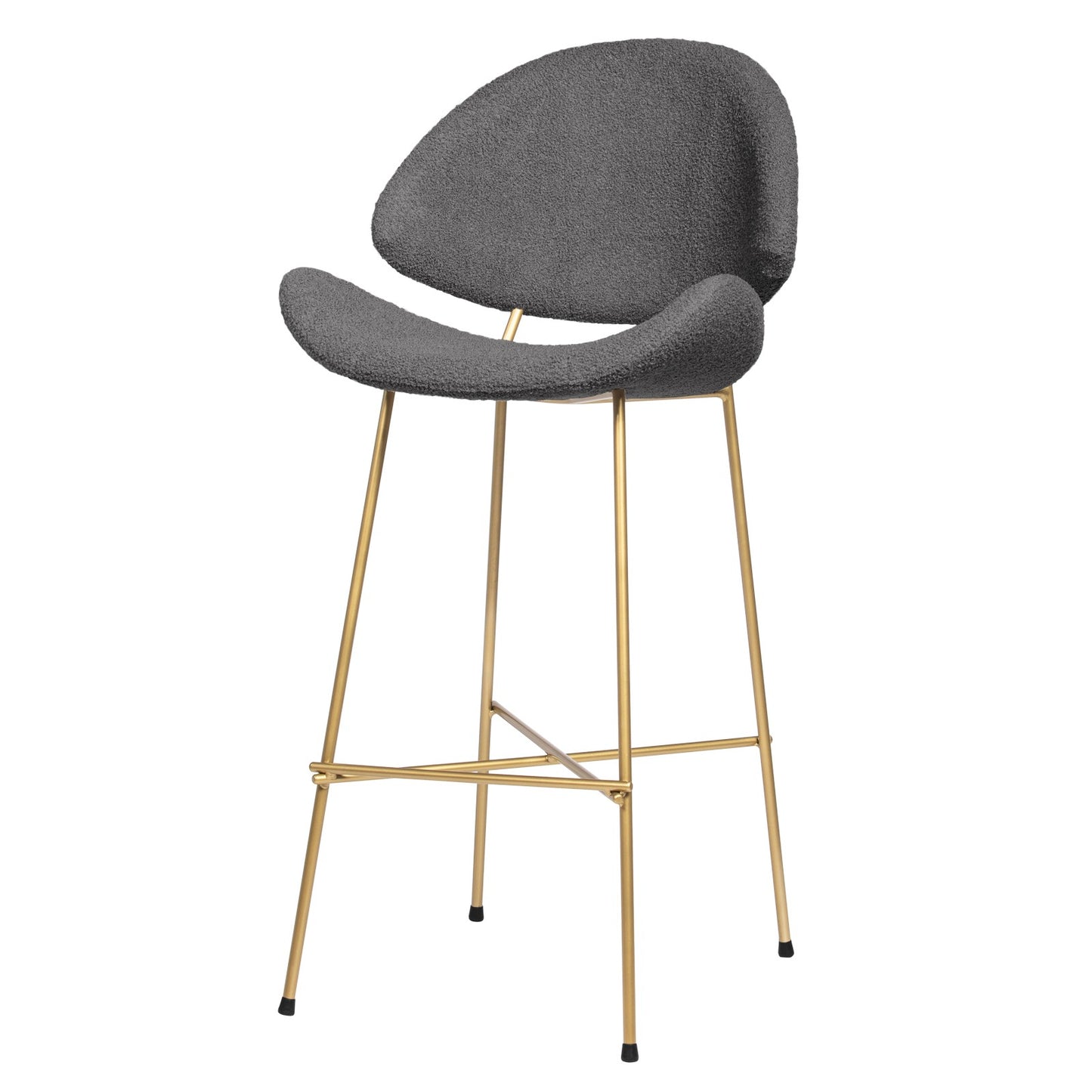 Bar stool Cheri Bar Boucle Gold High - Dark Grey
