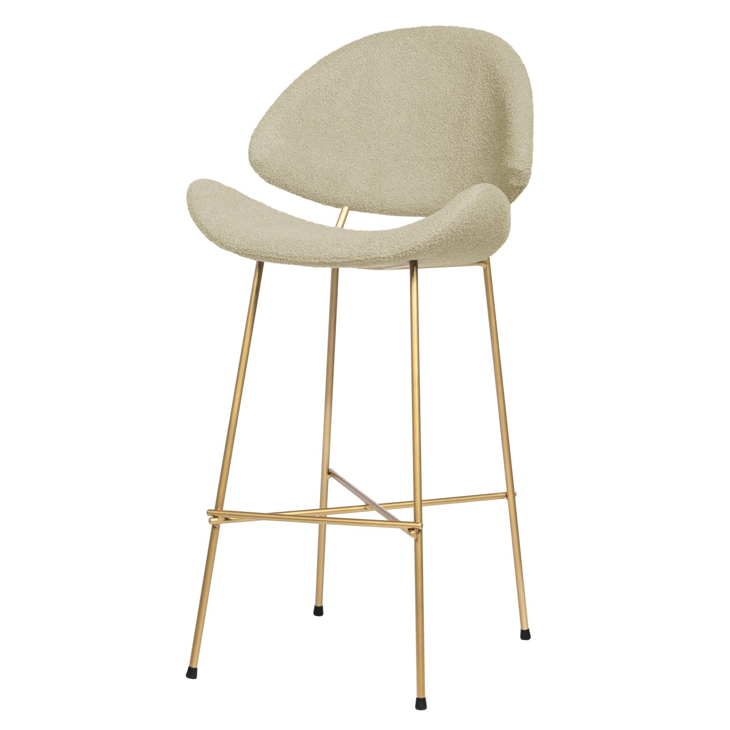 Bar stool Cheri Bar Boucle Gold High - Beige